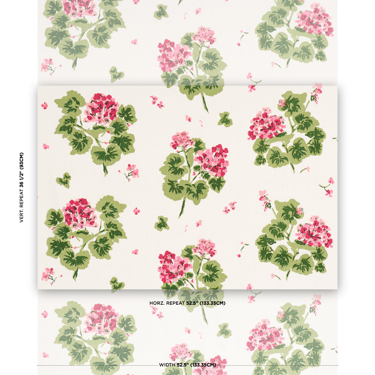 Geranium fabric in pinks color - pattern number TL400022 - by Schumacher in the Tillett collection
