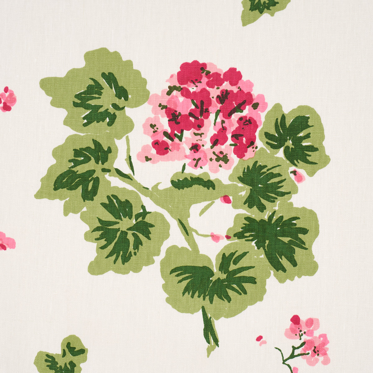 Geranium fabric in pinks color - pattern number TL400022 - by Schumacher in the Tillett collection