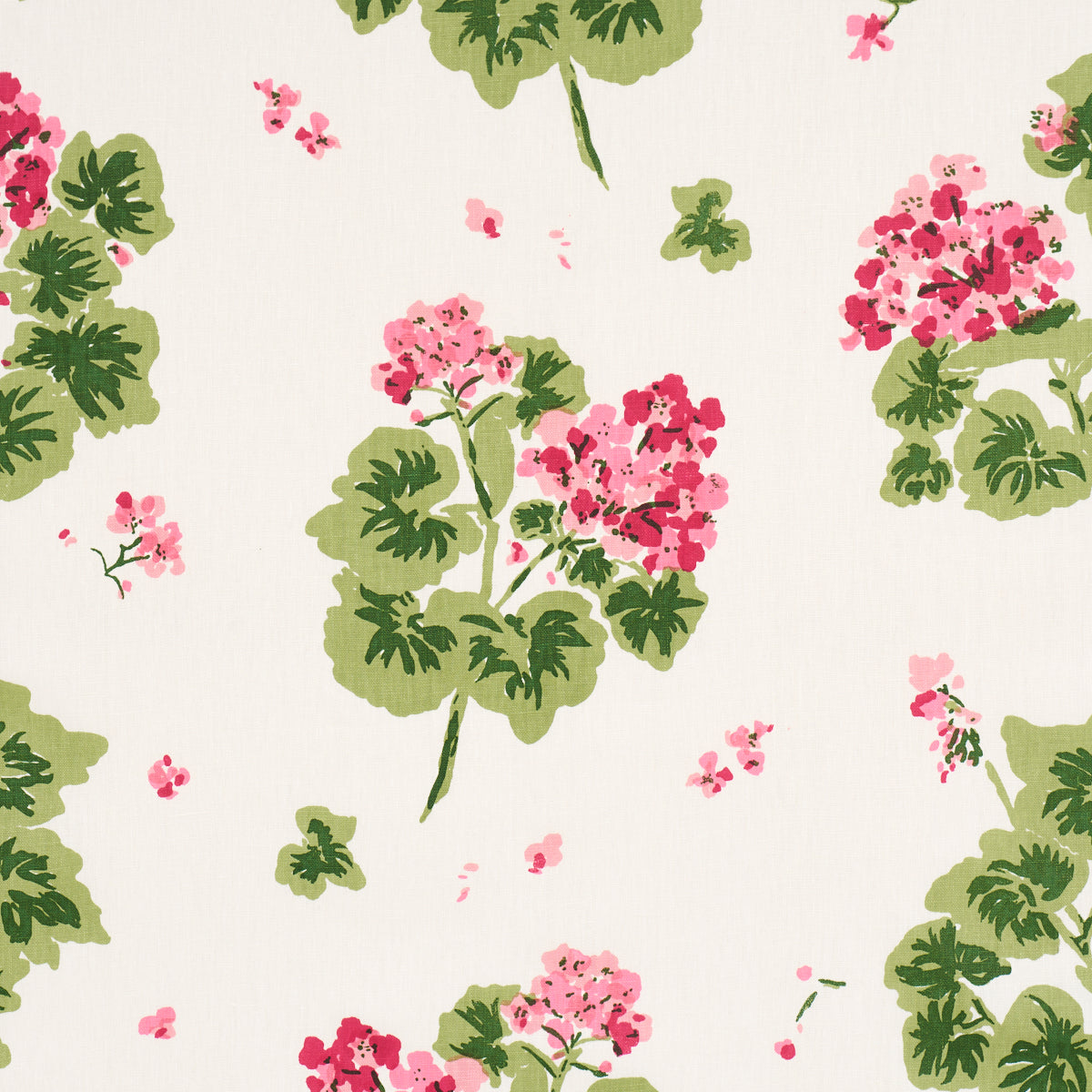 Geranium fabric in pinks color - pattern number TL400022 - by Schumacher in the Tillett collection