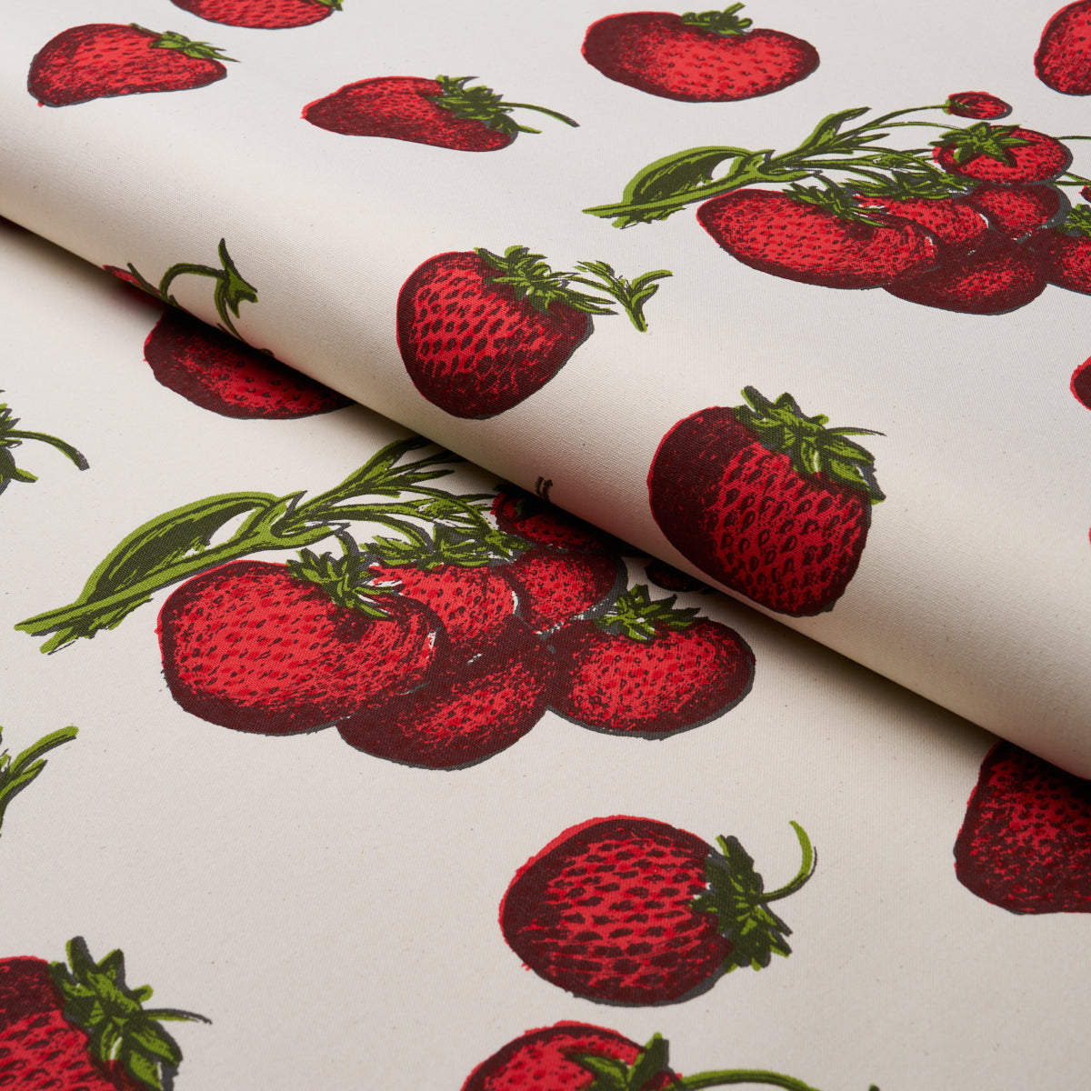 Strawberry Fields fabric in red color - pattern number TL400081 - by Schumacher in the Tillett collection