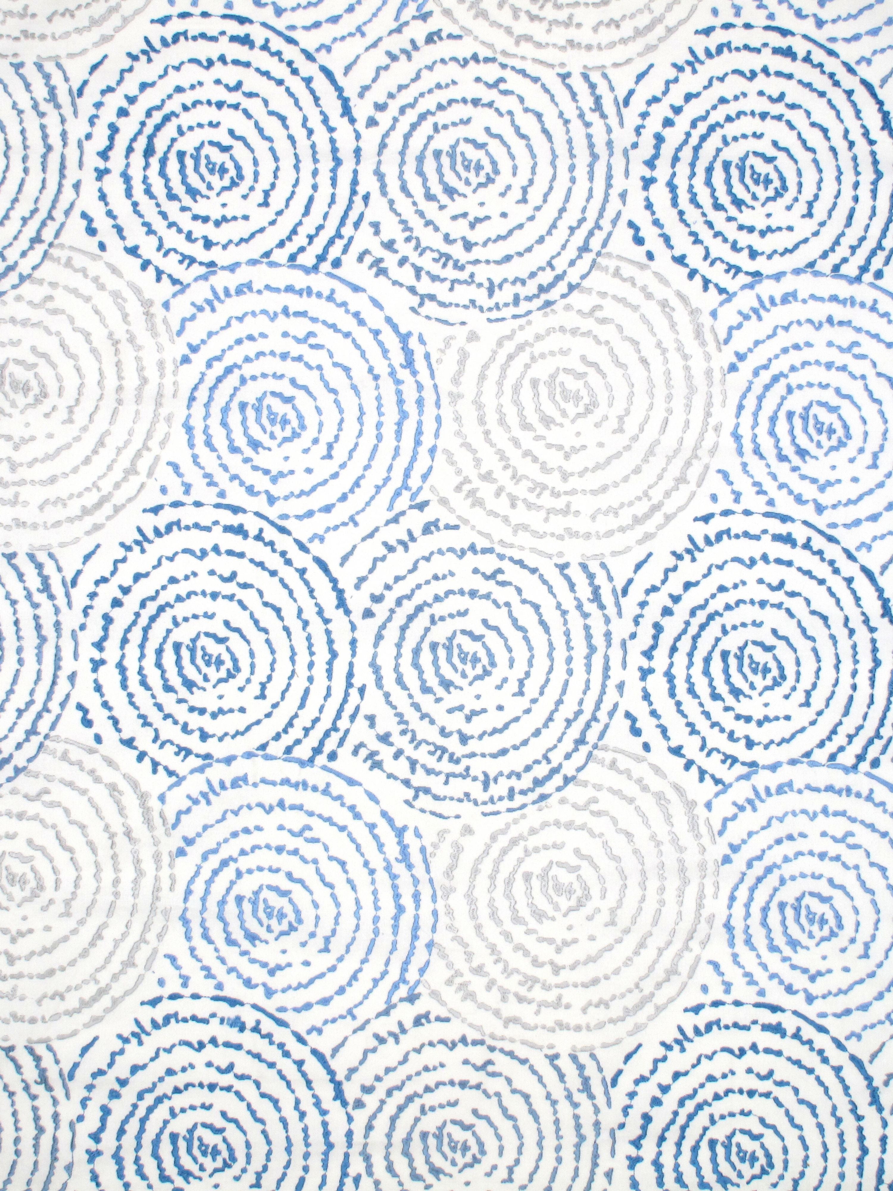 Coriolis fabric in mediterranean color - pattern number V5 00036140 - by Scalamandre in the Scalamandre Dec 2024 collection