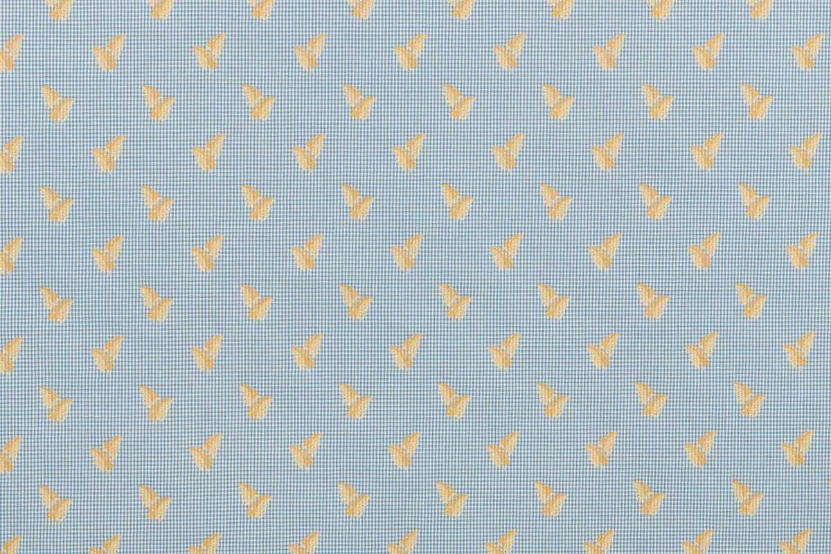 Lisabetta Leaf fabric in cobalt & gold color - pattern number VM 02293998 - by Scalamandre in the Old World Weavers collection