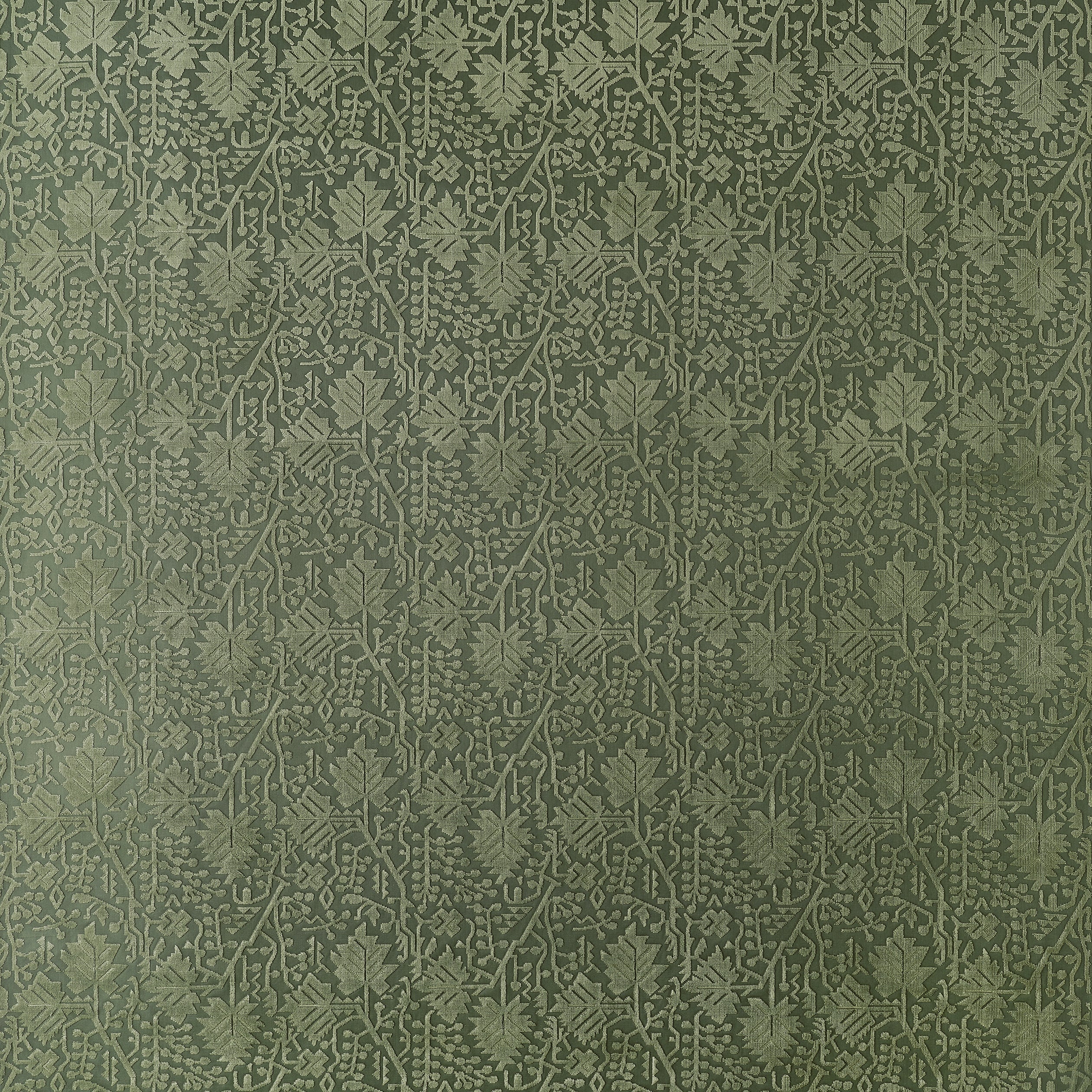 Morris Velvet fabric in olive color - pattern number W710503 - by Thibaut in the Boxwood collection