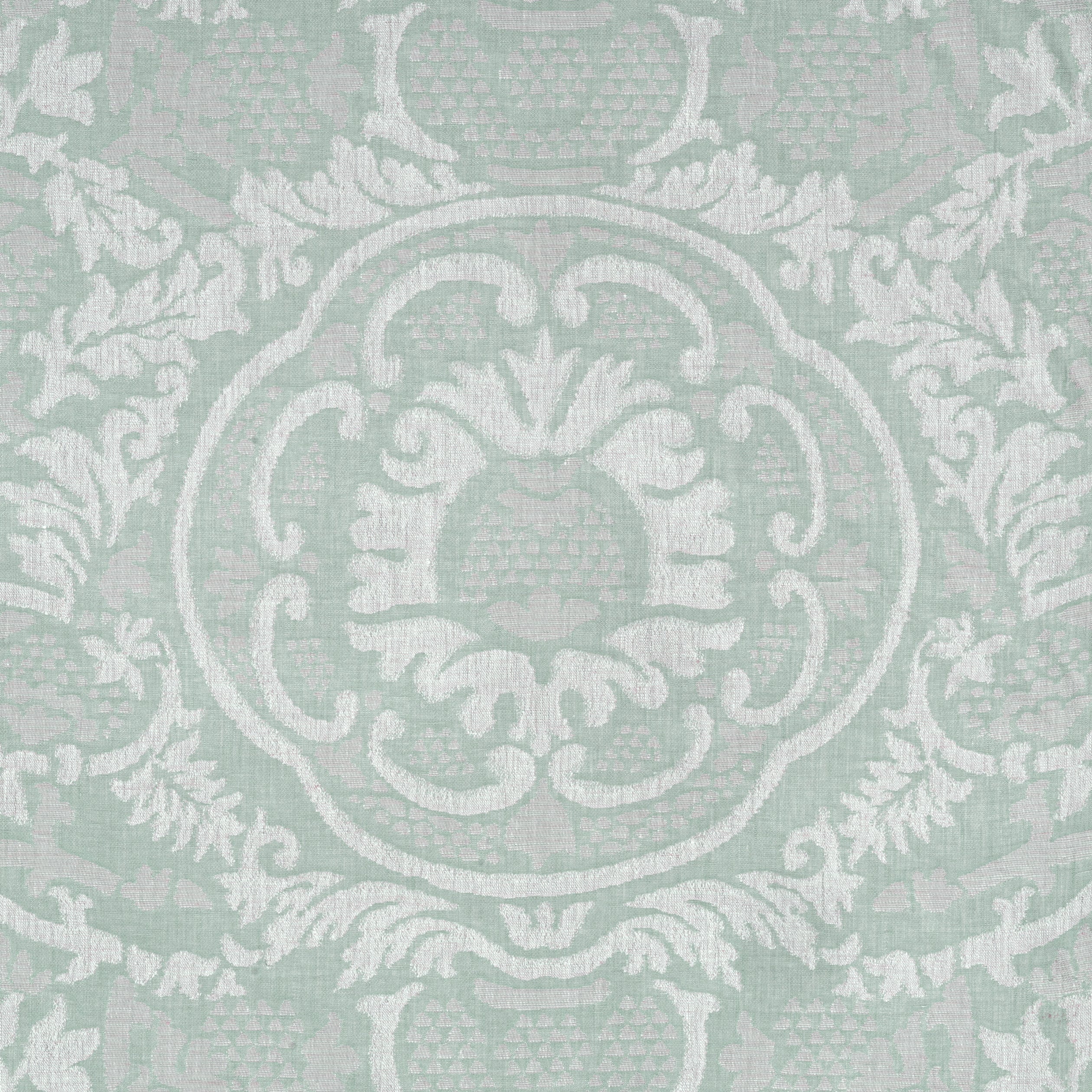 Earl Damask fabric in robins egg color - pattern number W710839 - by Thibaut in the Heritage collection