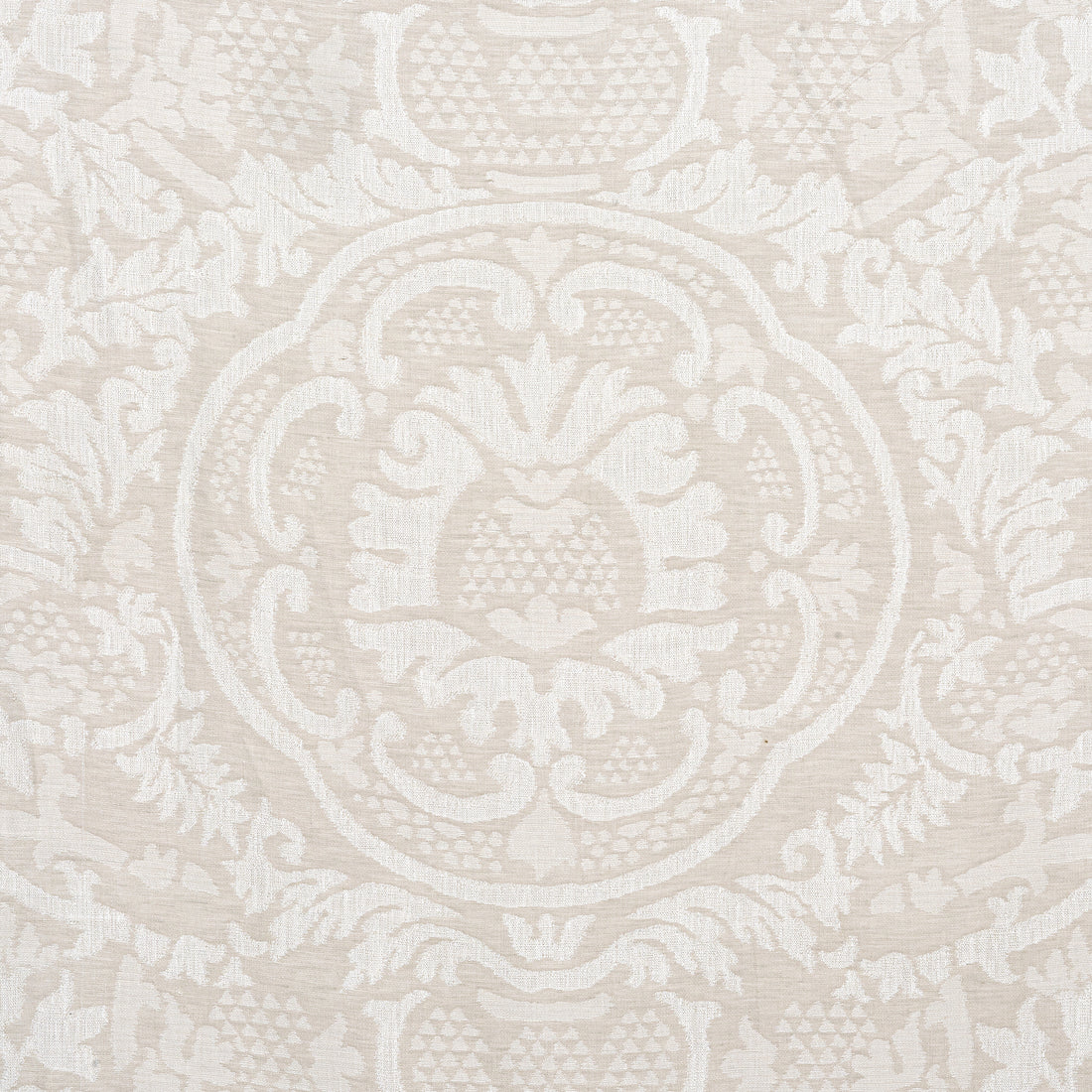 Earl Damask fabric in flax color - pattern number W710841 - by Thibaut in the Heritage collection