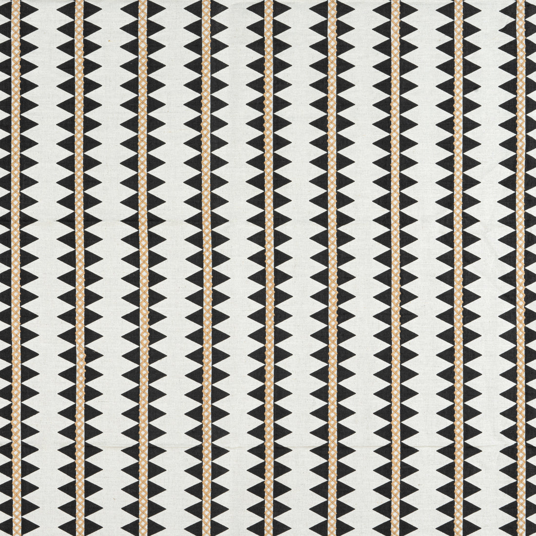 Reno Stripe Embroidery fabric in black color - pattern number W713240 - by Thibaut in the Mesa Fabrics collection