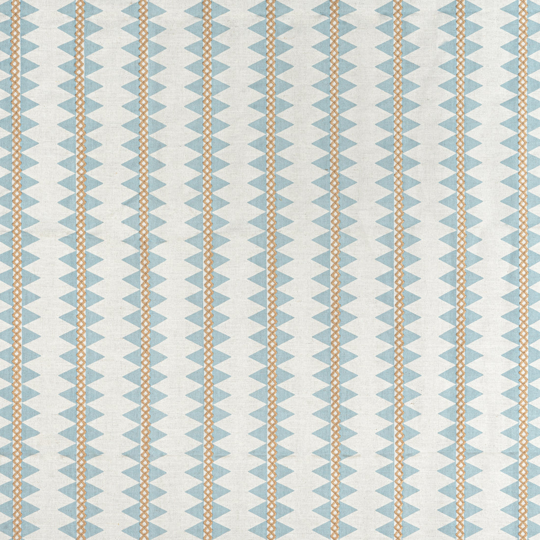 Reno Stripe Embroidery fabric in spa blue color - pattern number W713241 - by Thibaut in the Mesa Fabrics collection