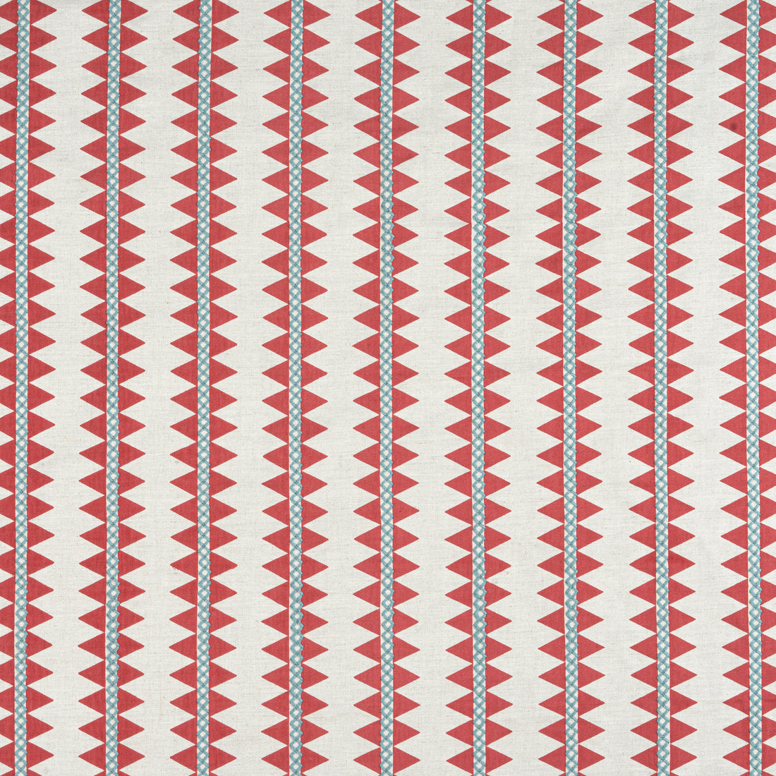 Reno Stripe Embroidery fabric in coral color - pattern number W713245 - by Thibaut in the Mesa Fabrics collection