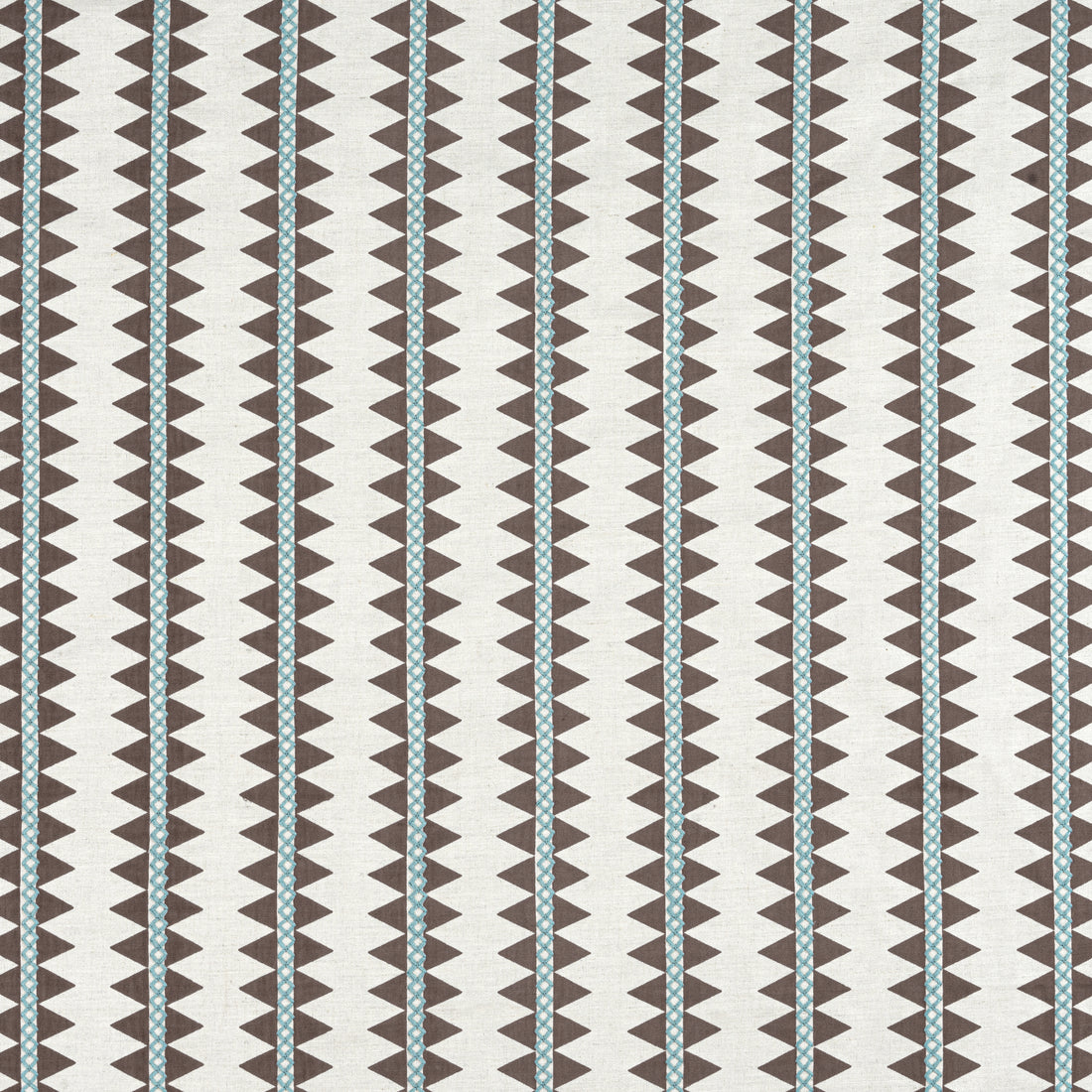 Reno Stripe Embroidery fabric in brown color - pattern number W713246 - by Thibaut in the Mesa Fabrics collection