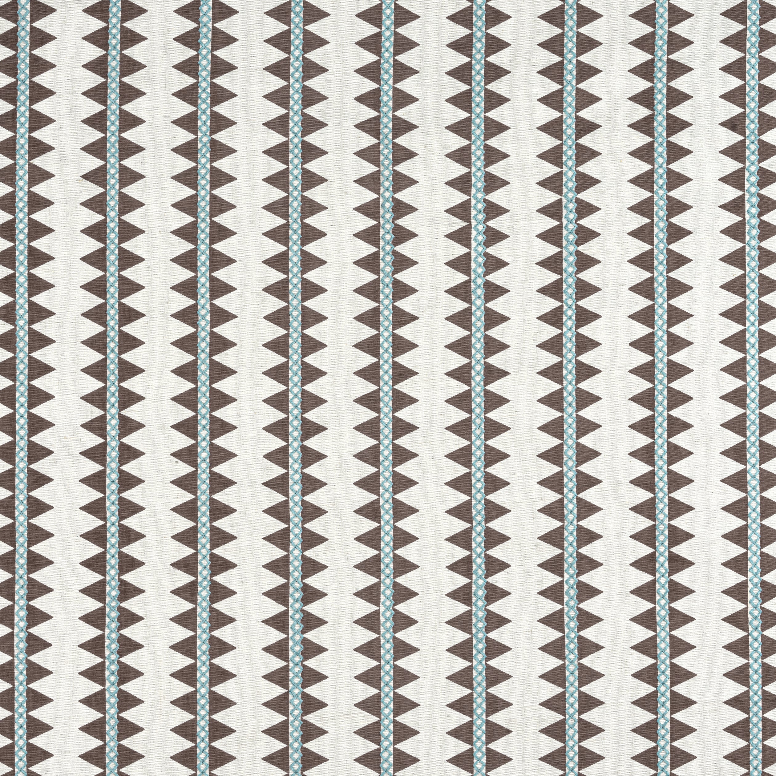 Reno Stripe Embroidery fabric in brown color - pattern number W713246 - by Thibaut in the Mesa Fabrics collection