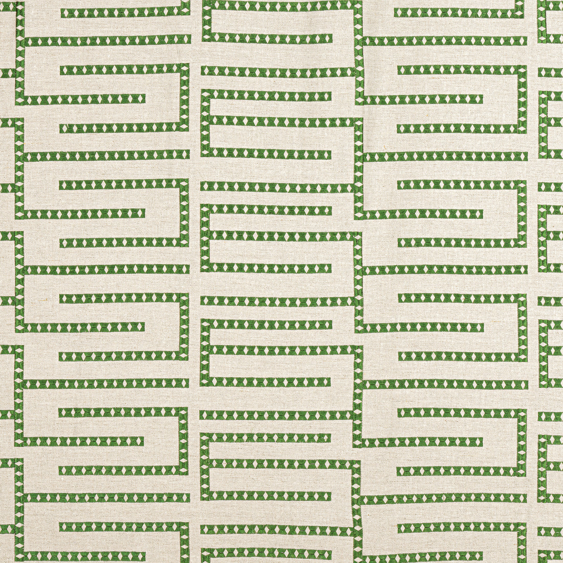 Architect Embroidery fabric in emerald - pattern number W713628 - by Thibaut in the Grand Palace collection