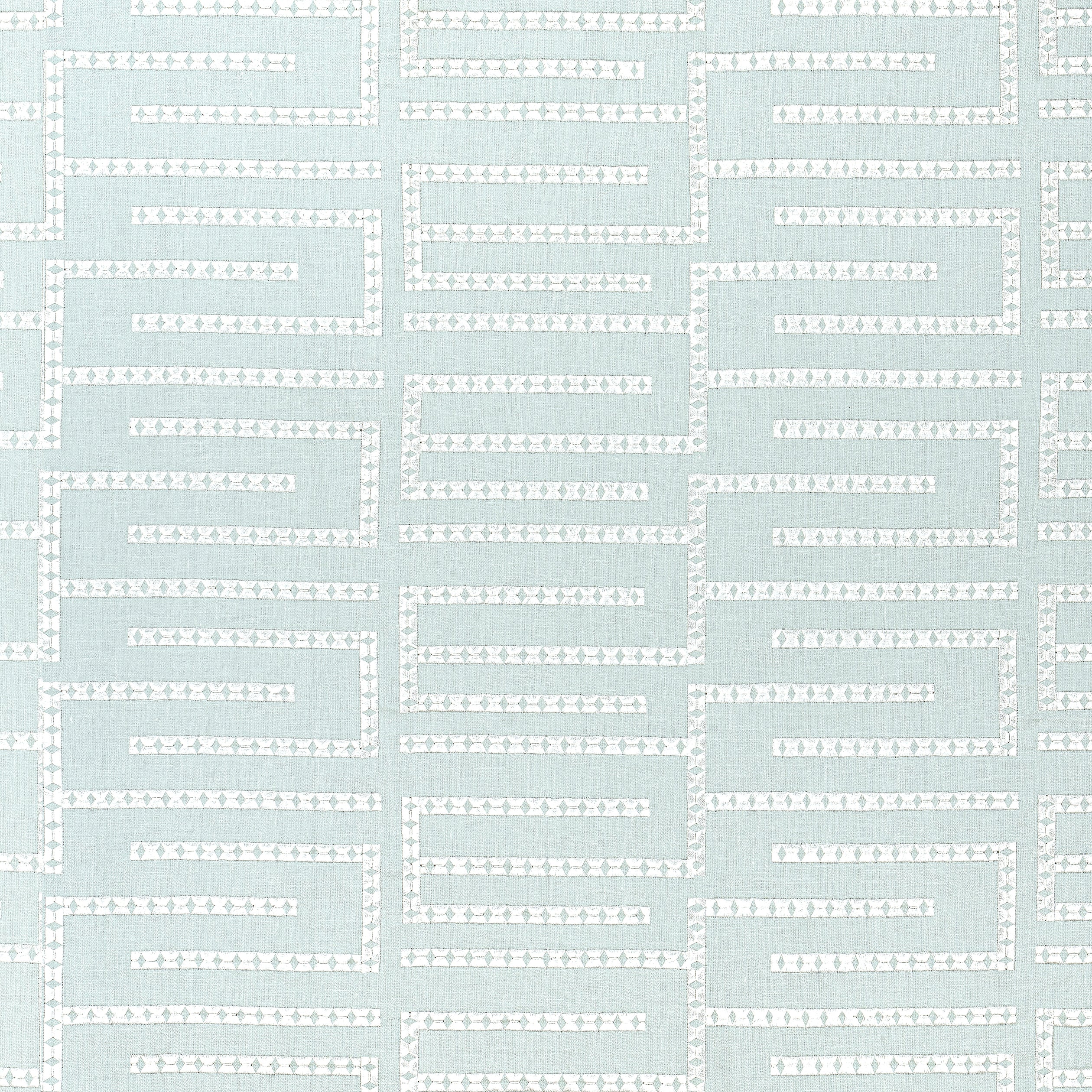 Architect Embroidery fabric in mist - pattern number W713629 - by Thibaut in the Grand Palace collection