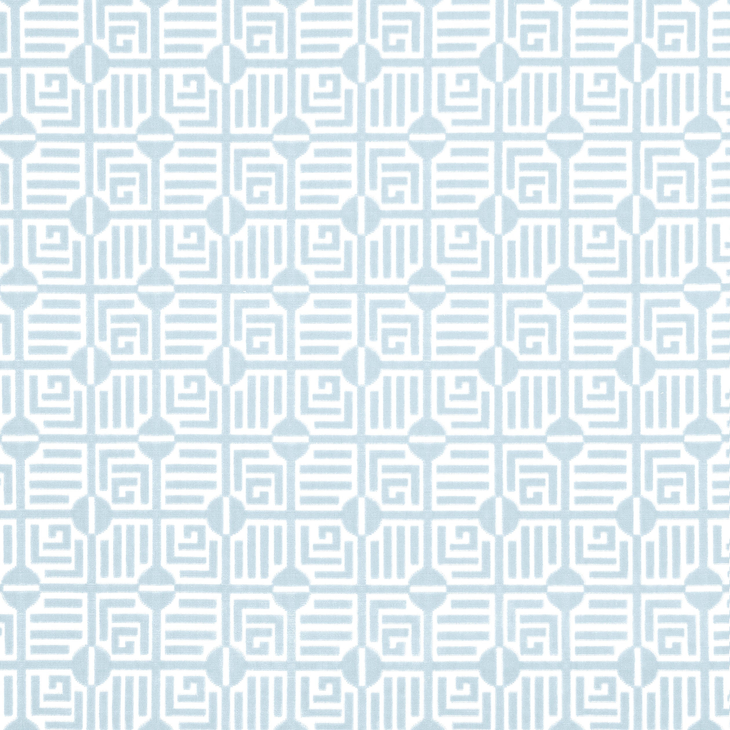 Labyrinth Velvet fabric in spa blue - pattern number W713643 - by Thibaut in the Grand Palace collection