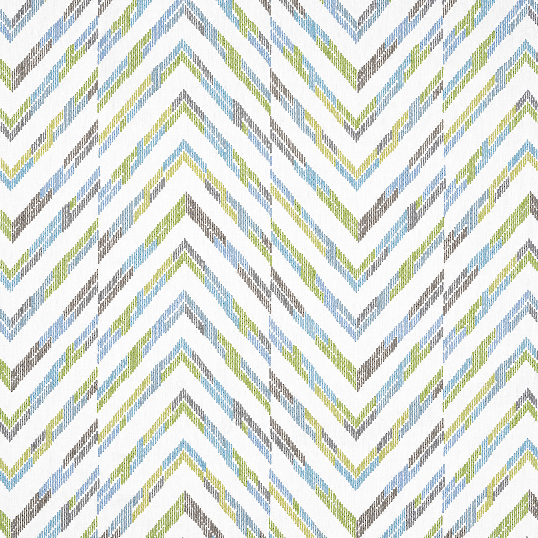 Hamilton Embroidery fabric in spa blue color - pattern number W714342 - by Thibaut in the Canopy collection
