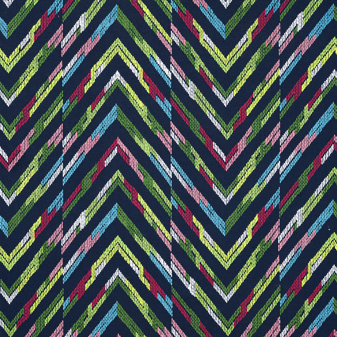 Hamilton Embroidery fabric in navy color - pattern number W714344 - by Thibaut in the Canopy collection