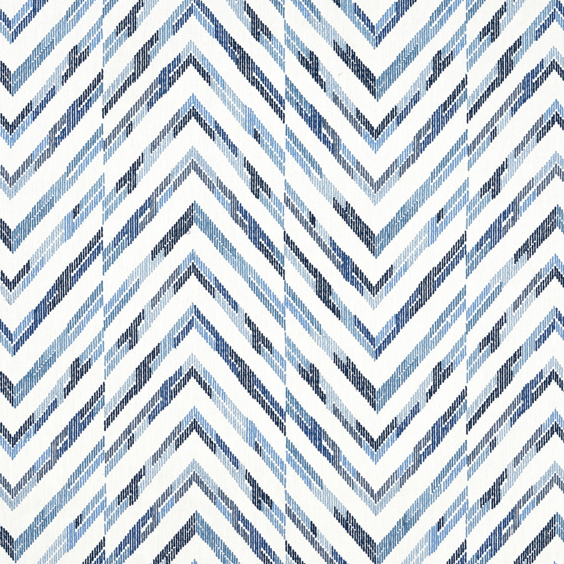 Hamilton Embroidery fabric in blue and white color - pattern number W714346 - by Thibaut in the Canopy collection