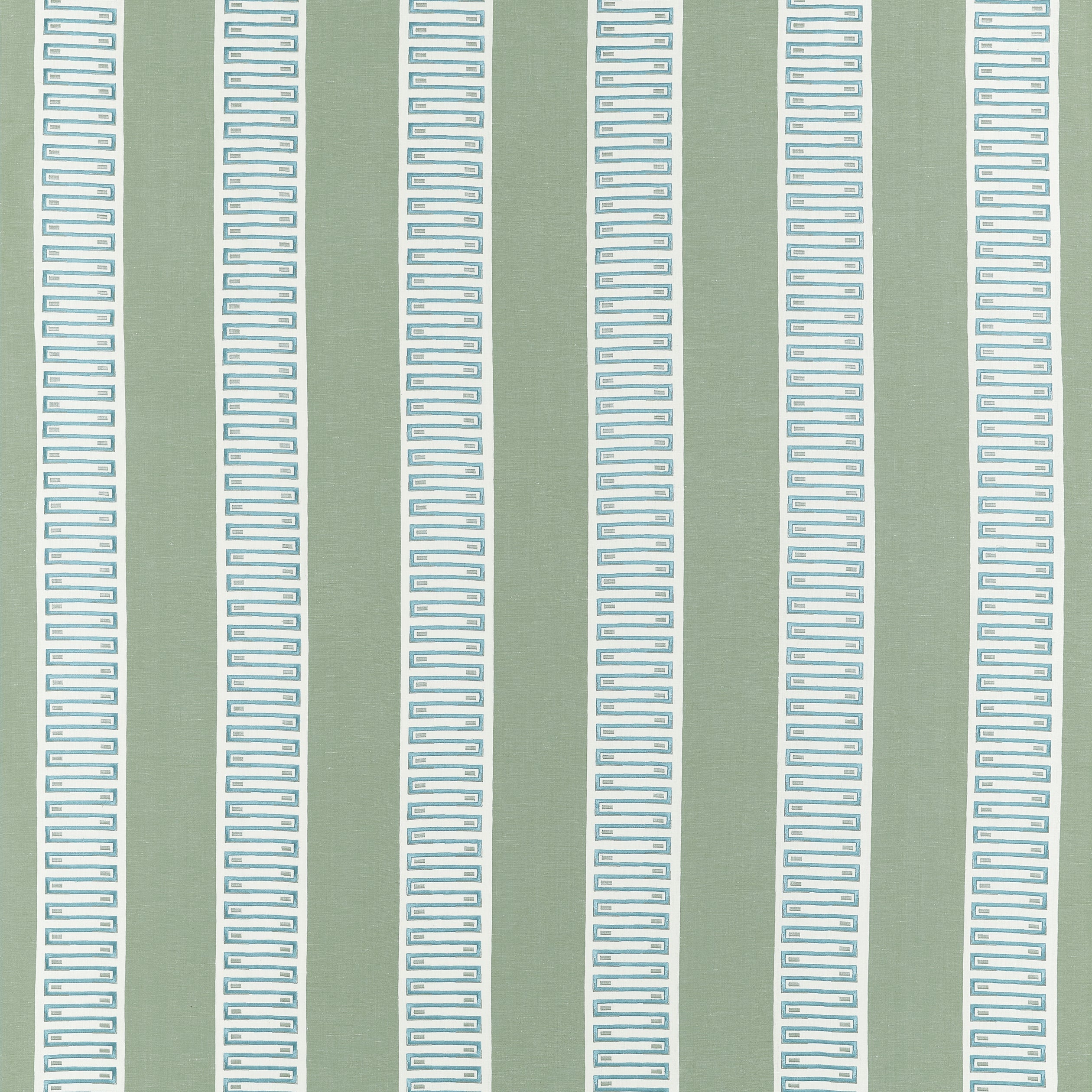 Raritan Line Embroidery fabric in Sage color - pattern number W714629 - by Thibaut in the Fairhaven collection