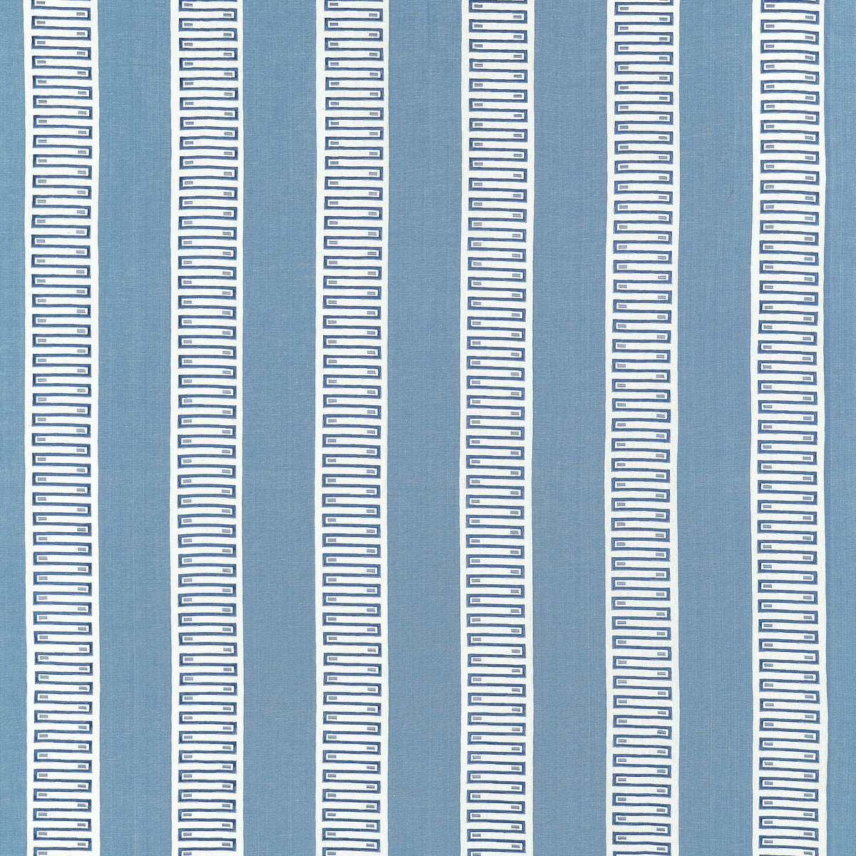 Raritan Line Embroidery fabric in Blue color - pattern number W714631 - by Thibaut in the Fairhaven collection