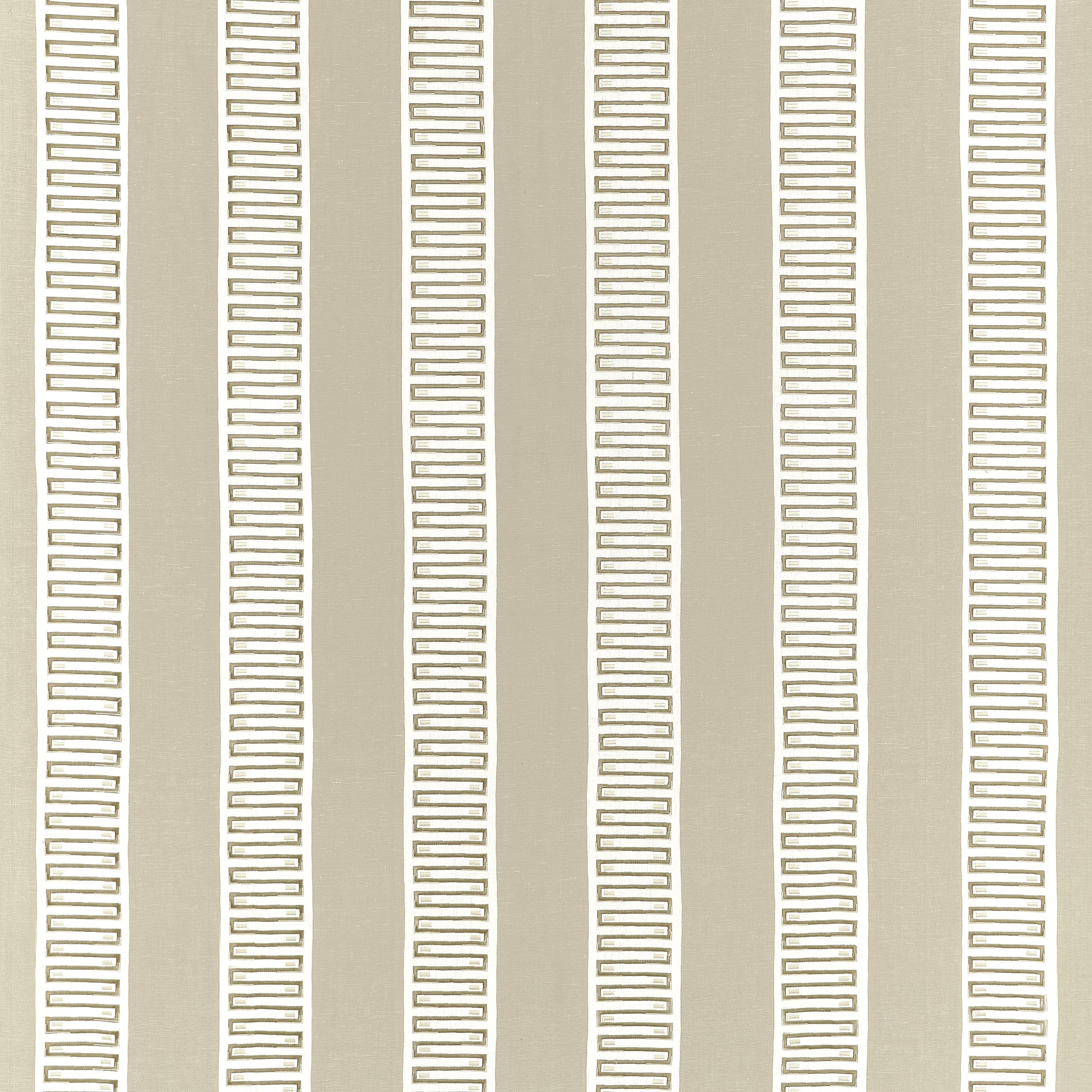 Raritan Line Embroidery fabric in Beige color - pattern number W714632 - by Thibaut in the Fairhaven collection