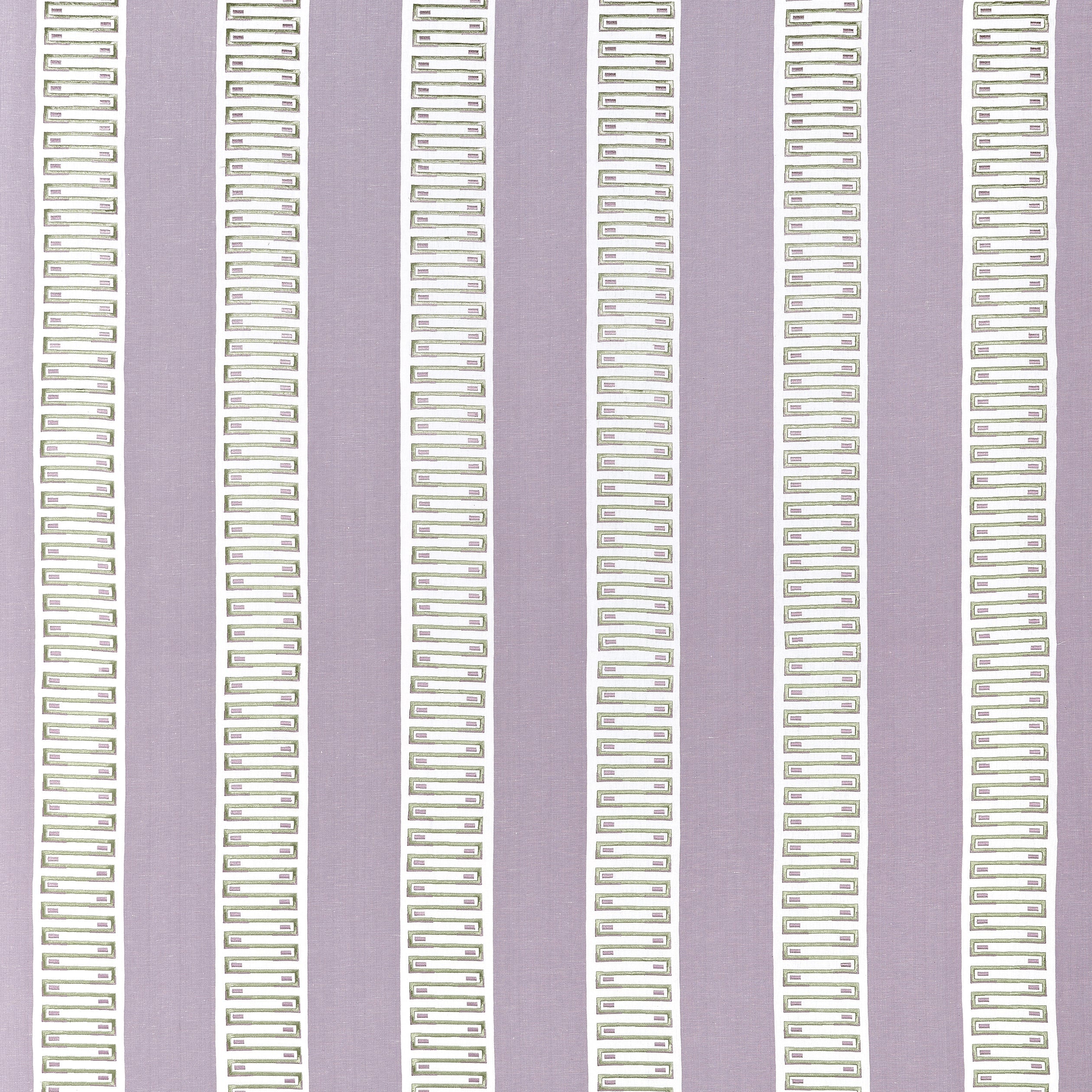 Raritan Line Embroidery fabric in Lilac color - pattern number W714633 - by Thibaut in the Fairhaven collection