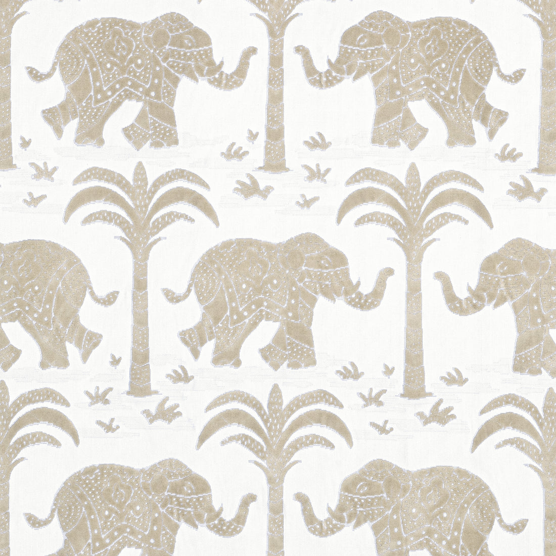 Elephant Velvet fabric in beige color - pattern number W716205 - by Thibaut in the Kismet collection