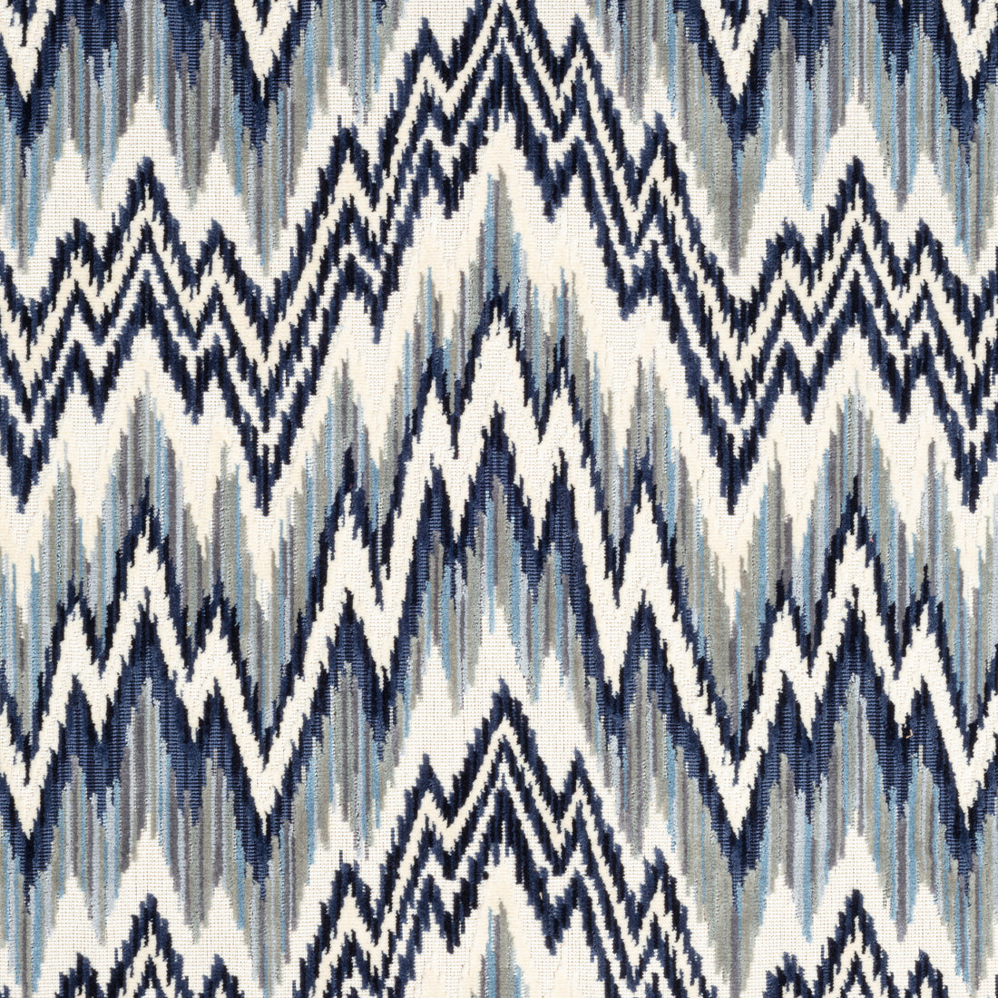 Rhythm Velvet fabric in sterling and navy color - pattern number W72820 - by Thibaut in the Woven Resource 13: Fusion Velvets collection