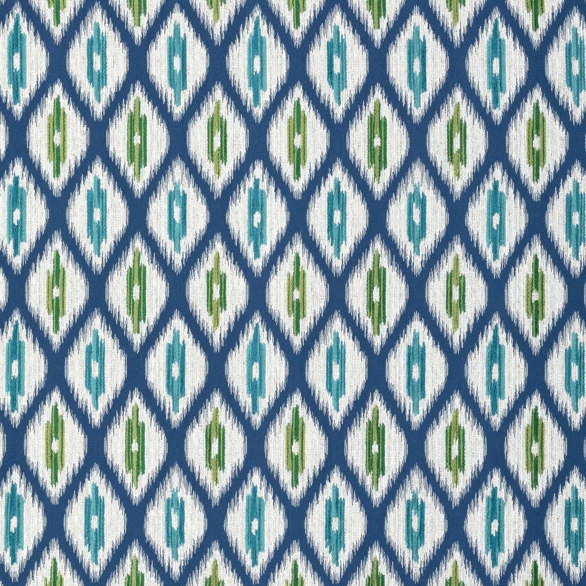 Rajah fabric in marine blue color - pattern number W73361 - by Thibaut in the Nomad collection