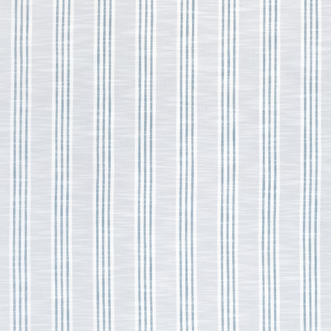 Southport Stripe fabric in sterling and cobalt color - pattern number W73484 - by Thibaut in the Landmark collection