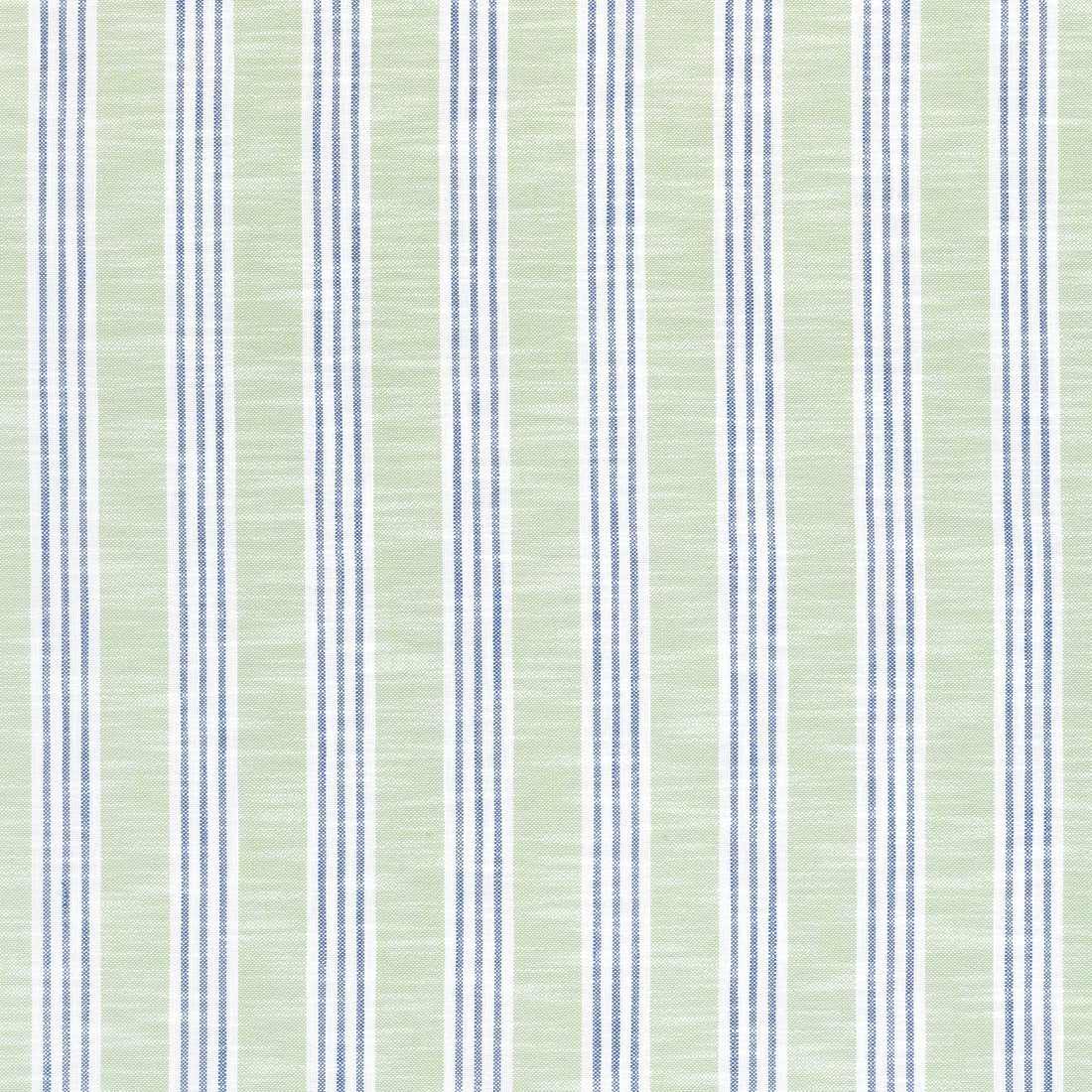Southport Stripe fabric in green apple and royal color - pattern number W73486 - by Thibaut in the Landmark collection