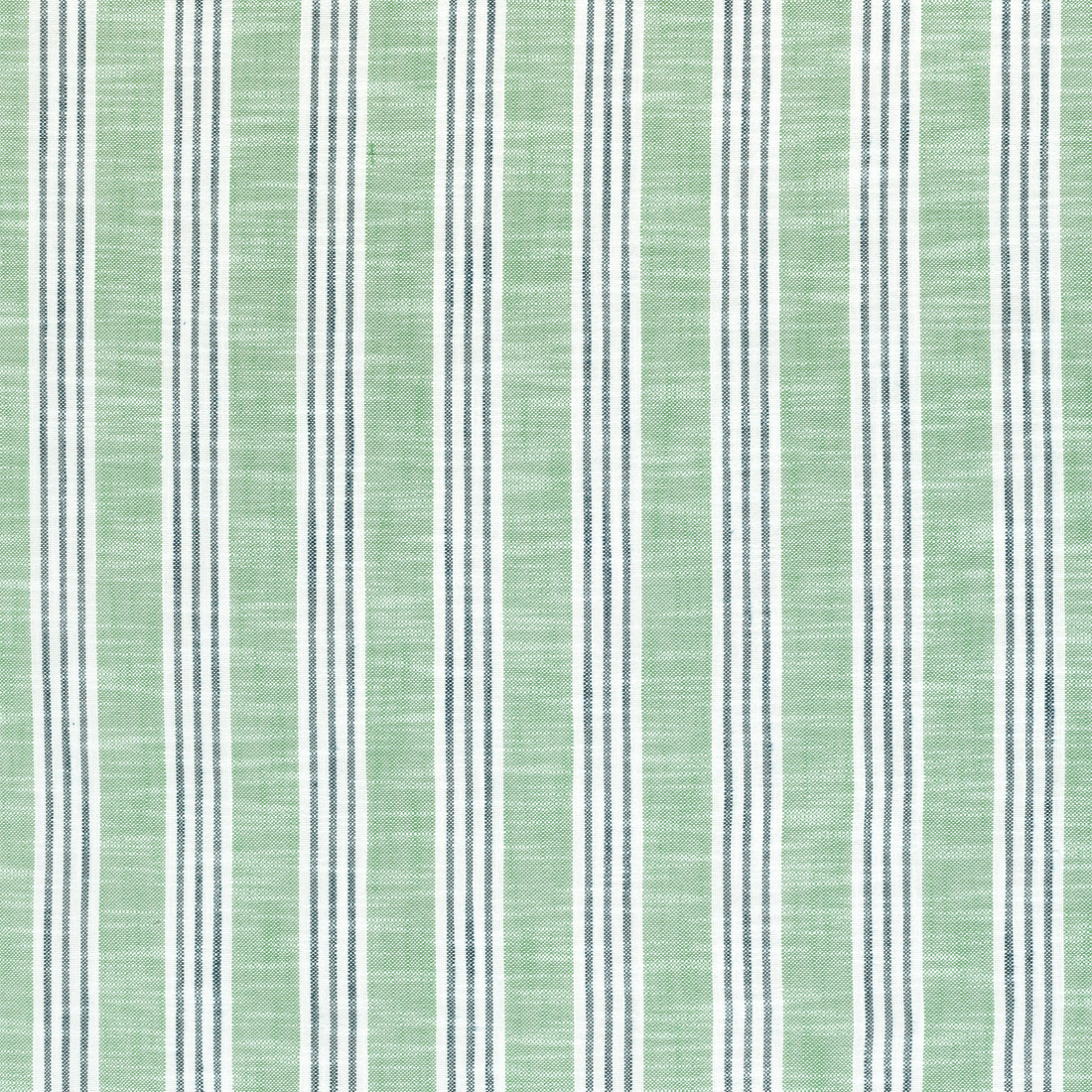Southport Stripe fabric in kelly green and navy color - pattern number W73487 - by Thibaut in the Landmark collection
