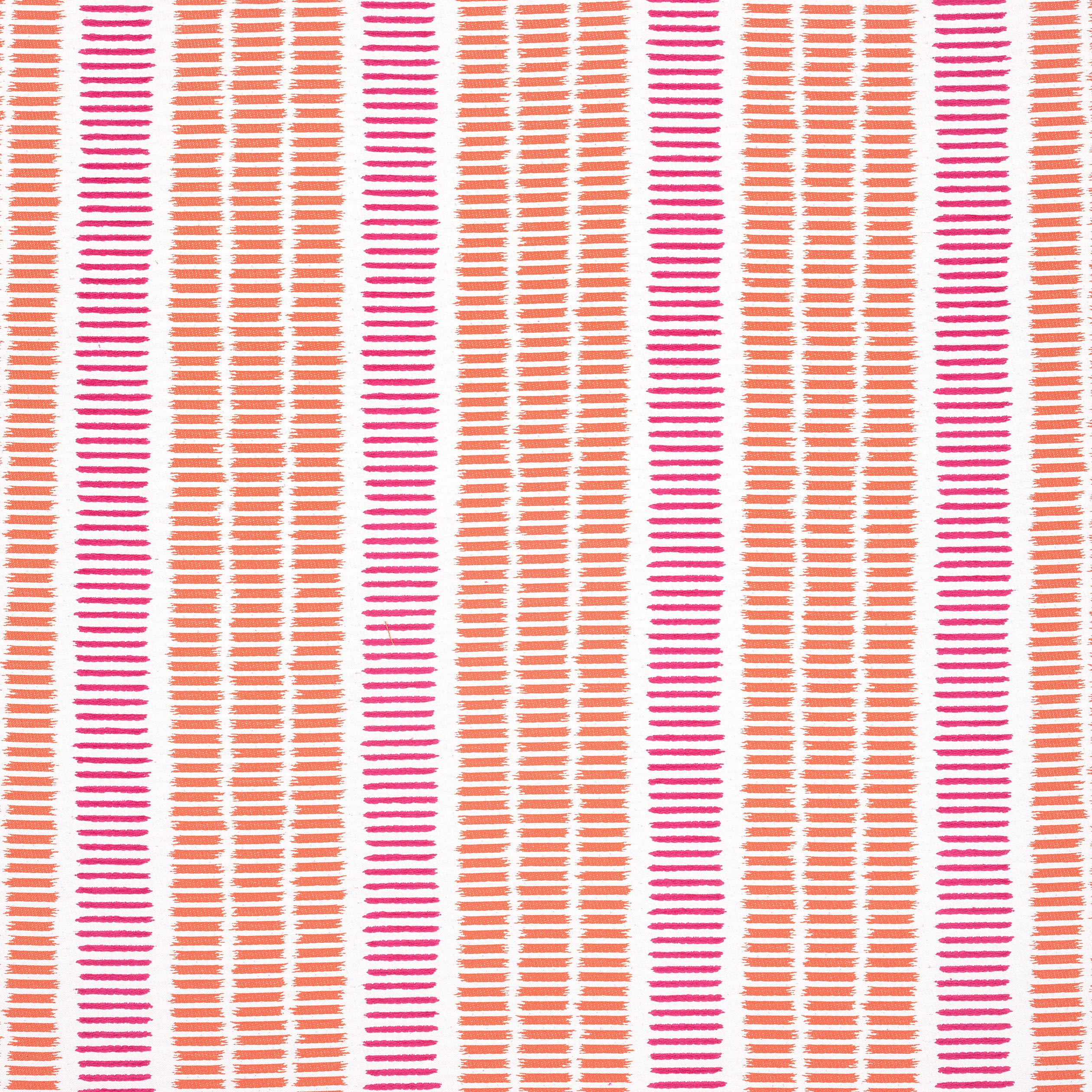 Topsail Stripe fabric in coral and peony color - pattern number W73512 - by Thibaut in the Landmark collection