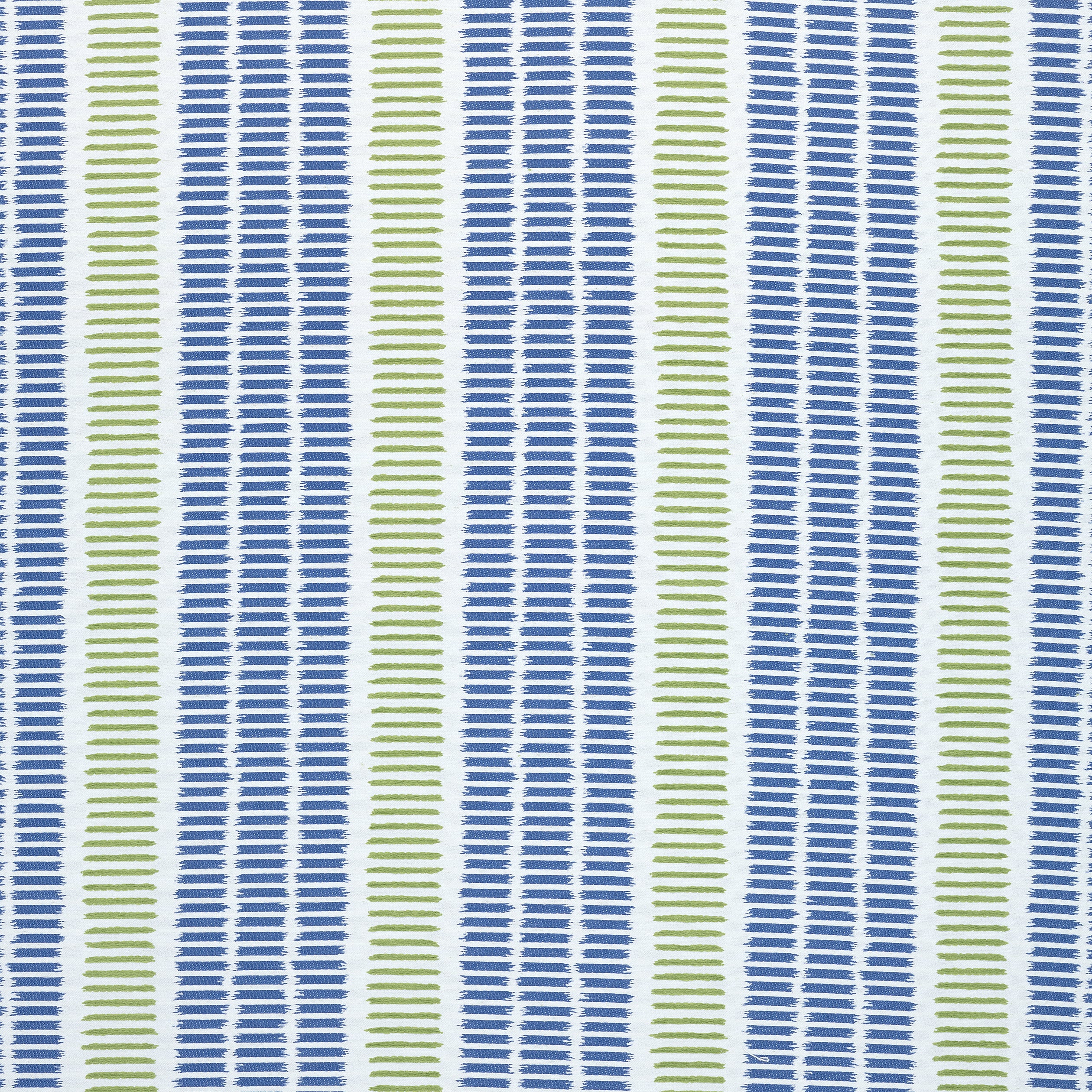 Topsail Stripe fabric in royal and green apple color - pattern number W73516 - by Thibaut in the Landmark collection