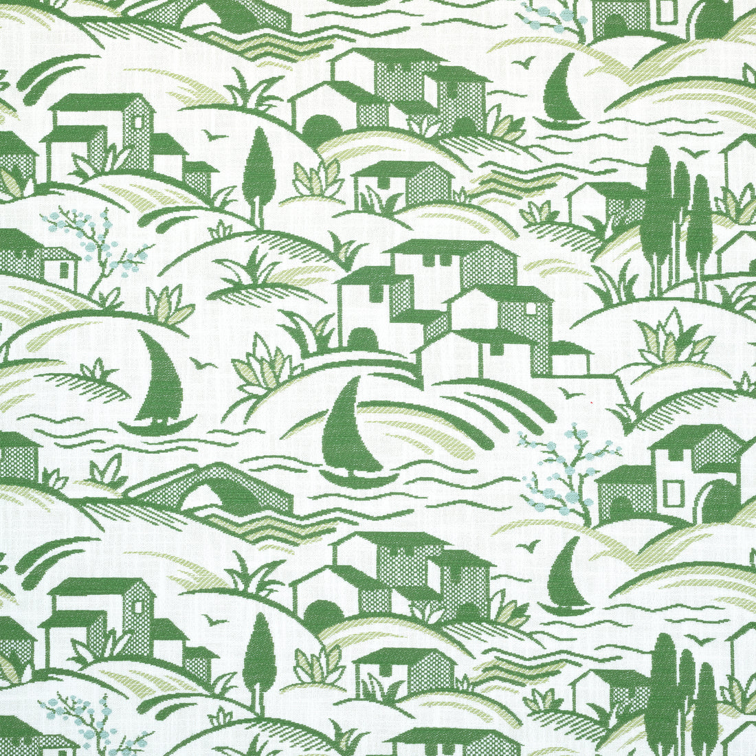 Landmark fabric in seafoam and kelly green color - pattern number W73521 - by Thibaut in the Landmark collection