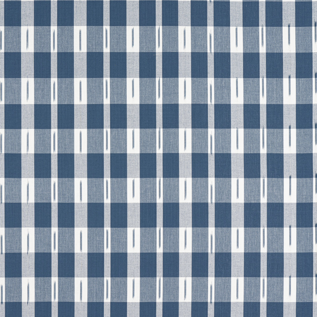 Ellastone Check fabric in navy color - pattern number W736439 - by Thibaut in the Indienne collection
