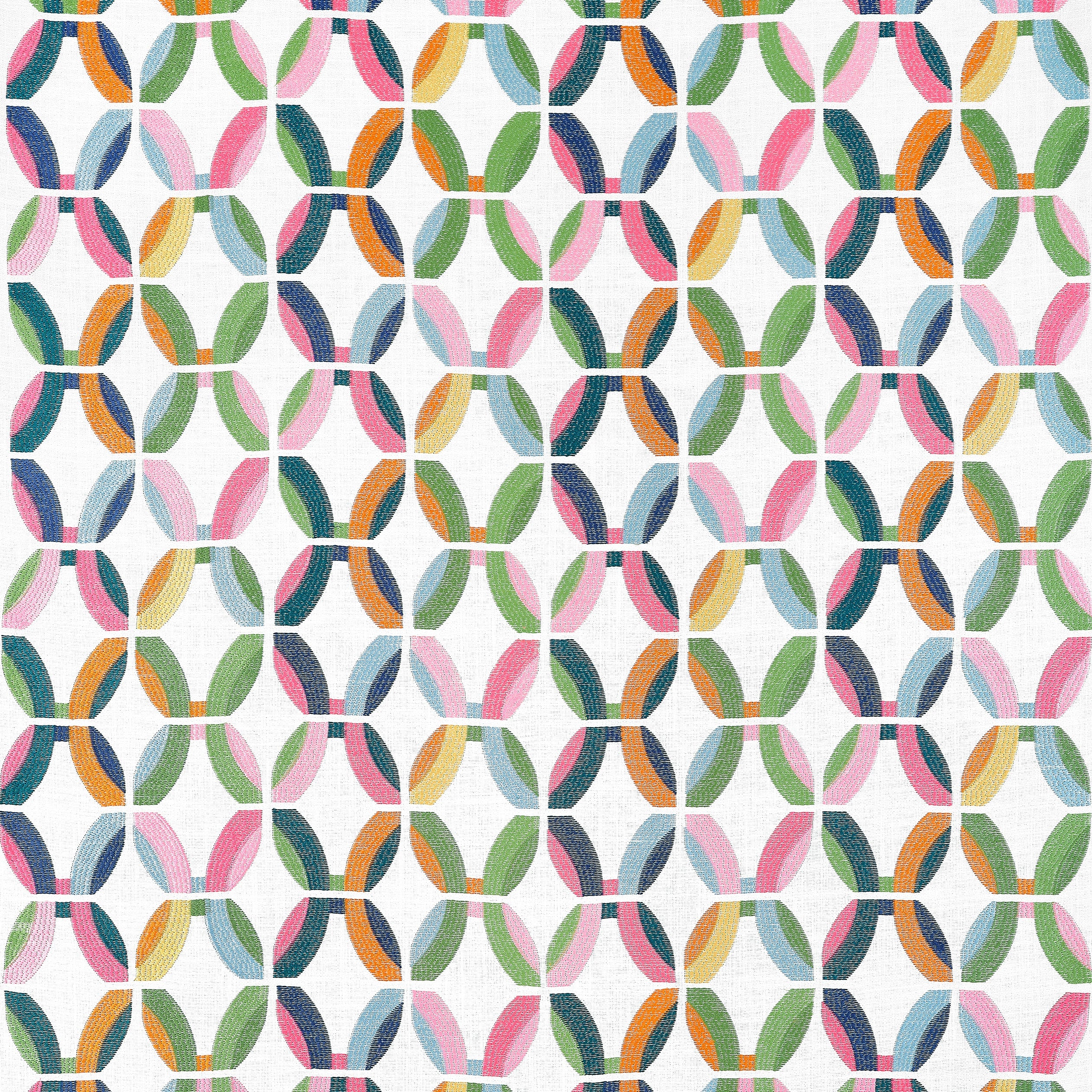 Passageway Embroidery fabric in brights color - pattern number W745003 - by Thibaut in the Wanderlust collection