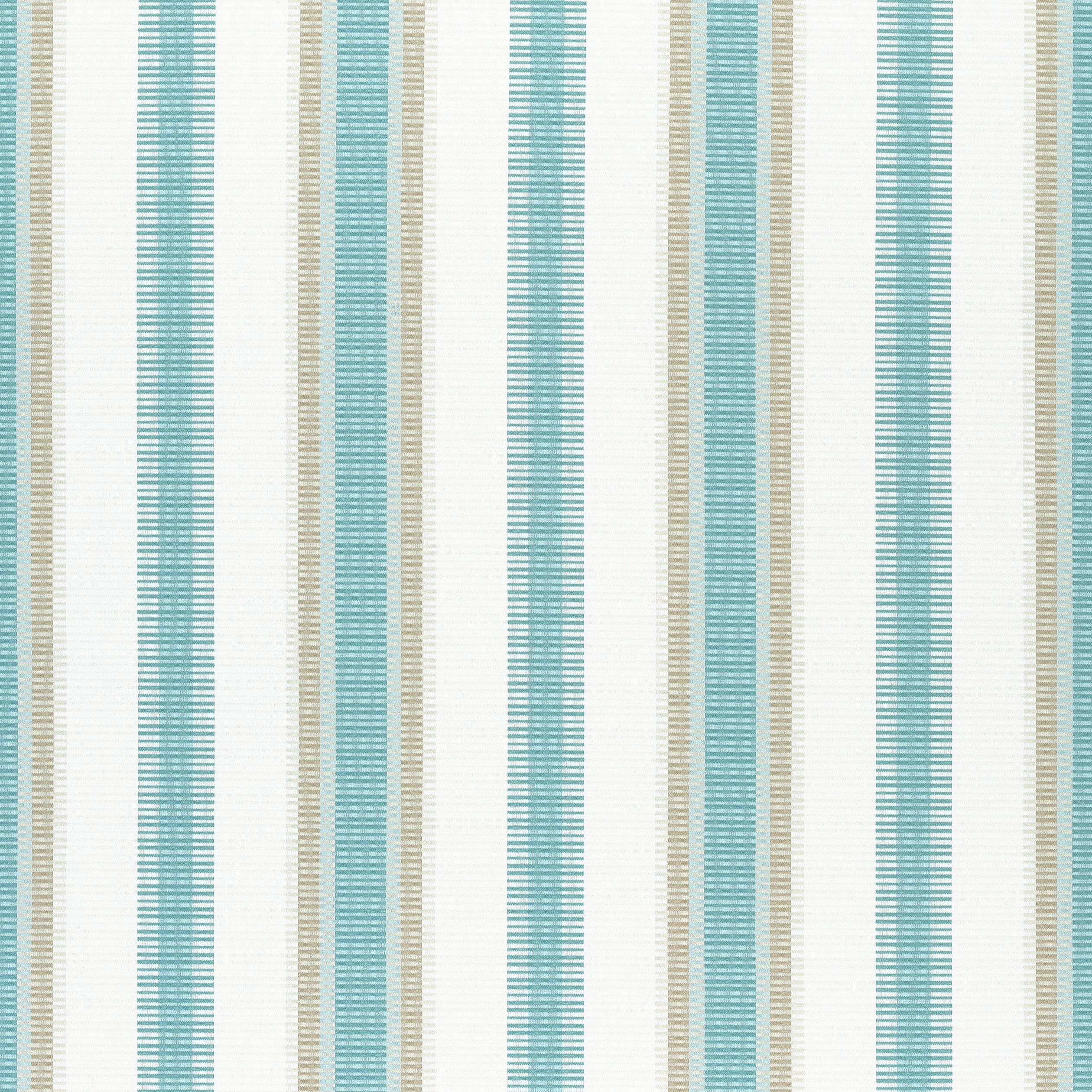 Samba Stripe fabric in pool and sand color - pattern number W74673 - by Thibaut in the Festival collection