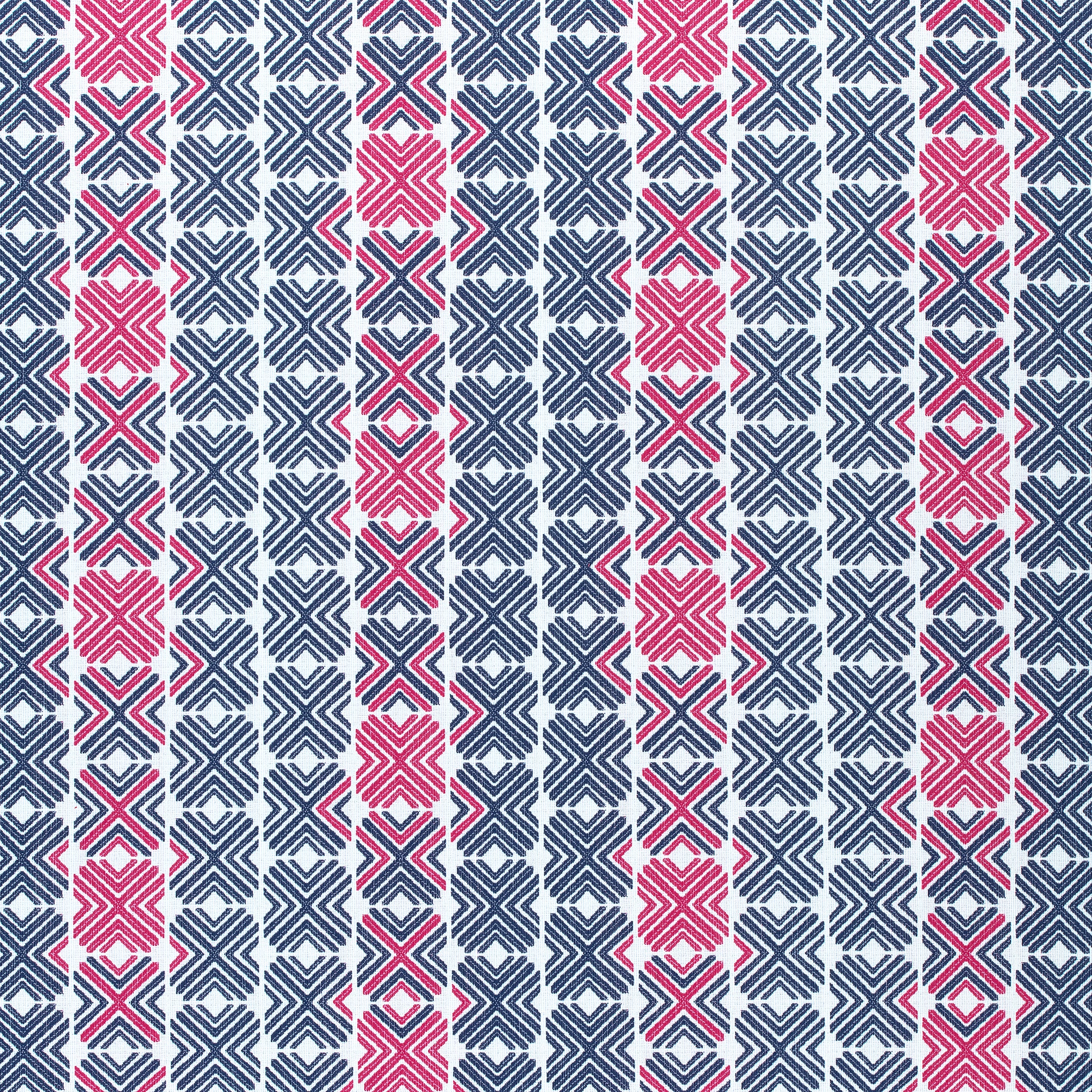 Jinx fabric in navy and magenta color - pattern number W74680 - by Thibaut in the Festival collection
