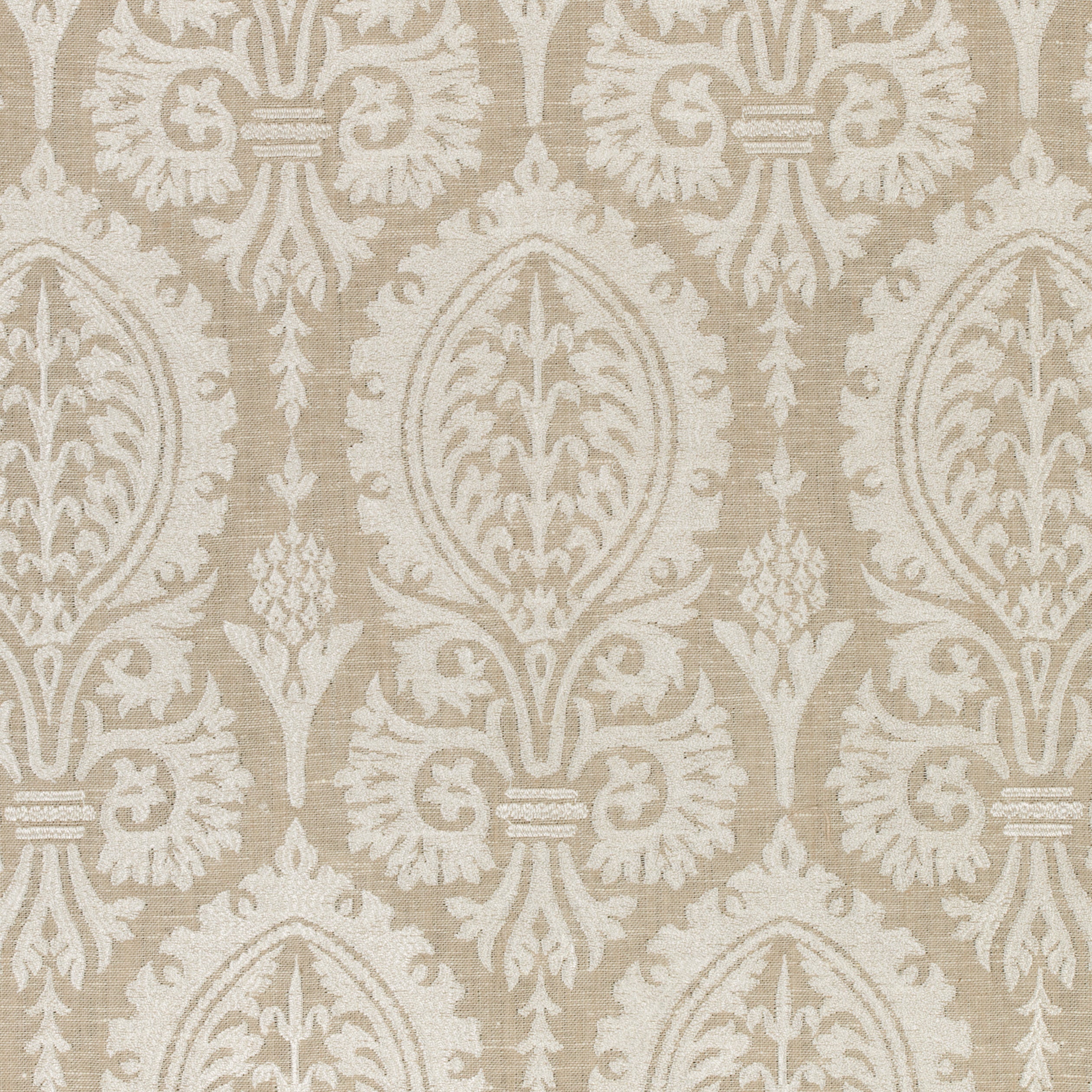 Sir Thomas Embroidery fabric in flax color - pattern number W772569 - by Thibaut in the Chestnut Hill collection