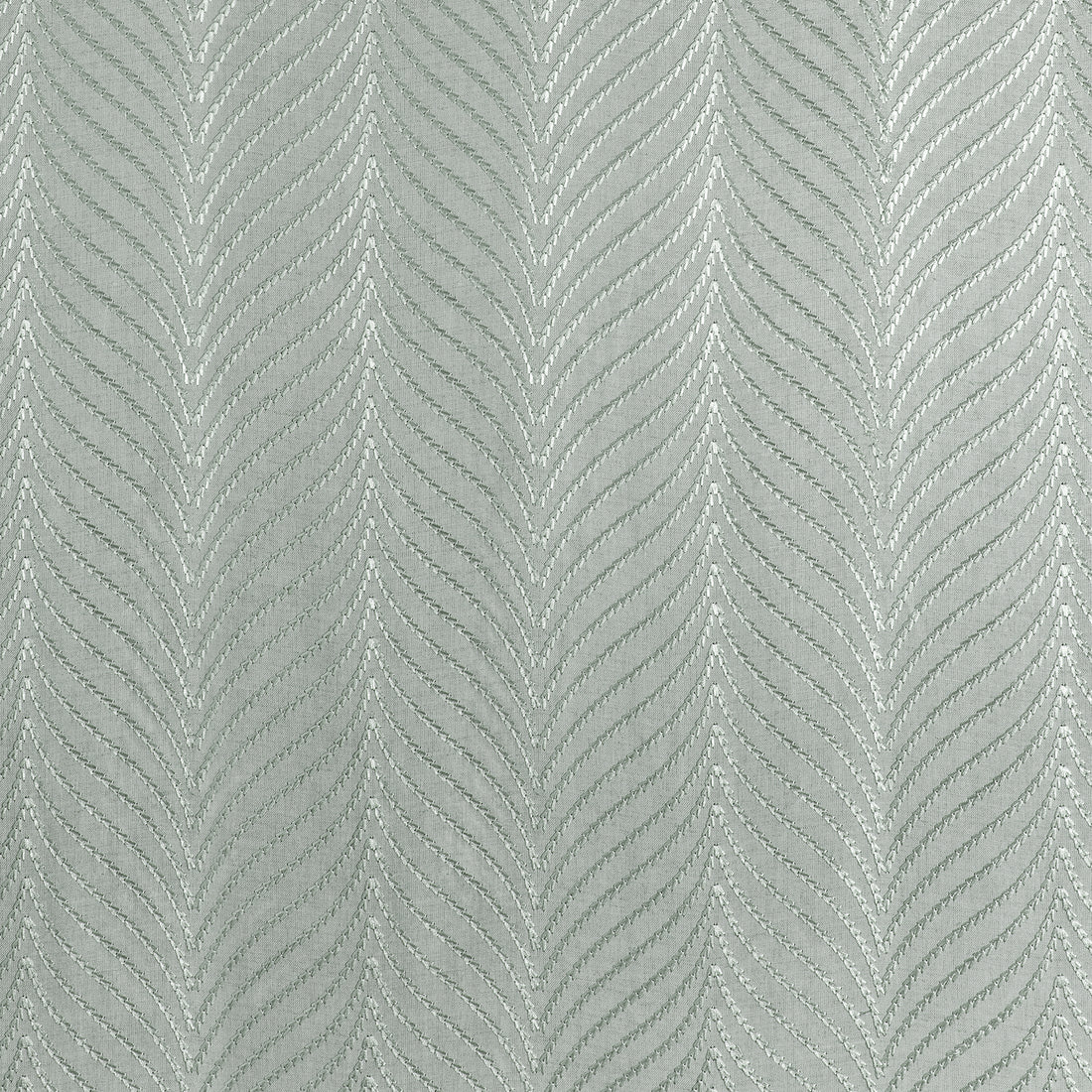 Clayton Herringbone Embroidery fabric in light grey color - pattern number W775446 - by Thibaut in the Dynasty collection