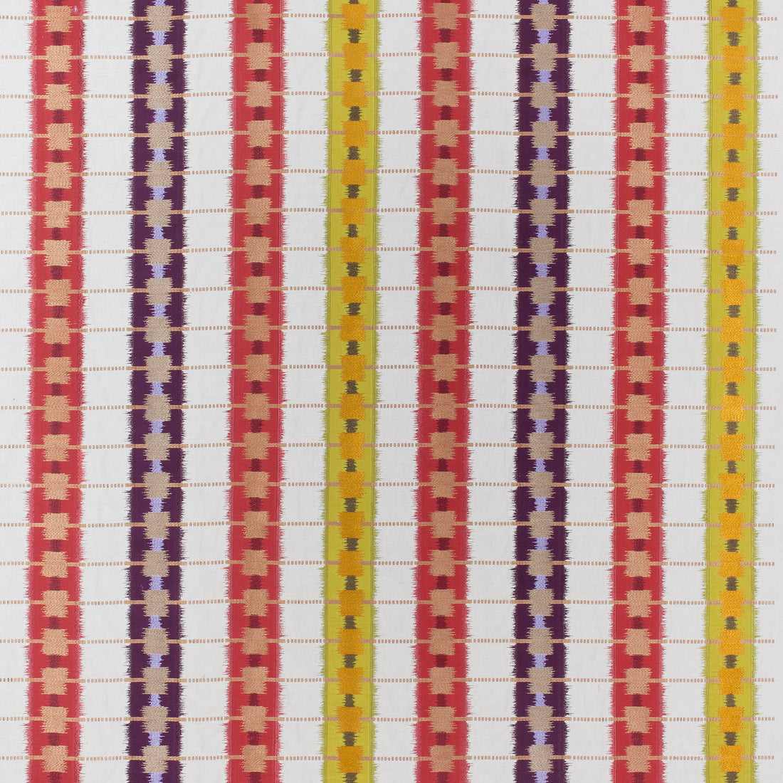 Sri Lanka Embroidery fabric in red color - pattern number W788710 - by Thibaut in the Trade Routes collection