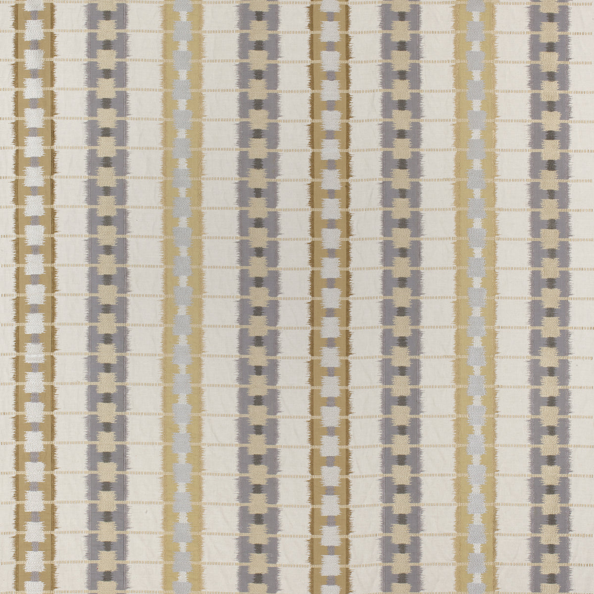 Sri Lanka Embroidery fabric in grey color - pattern number W788712 - by Thibaut in the Trade Routes collection