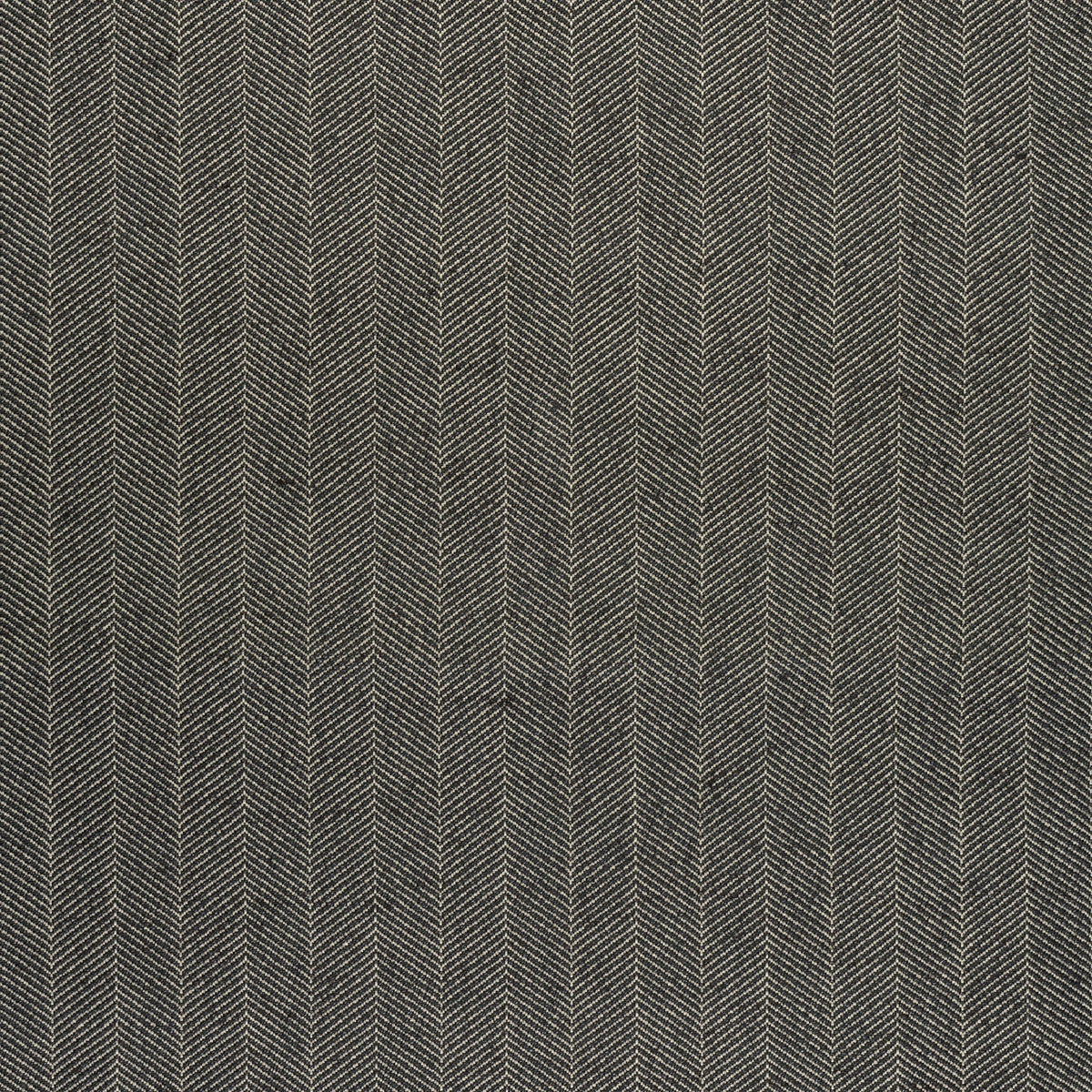 Hamilton Herringbone fabric in charcoal color - pattern number W80675 - by Thibaut in the Pinnacle collection