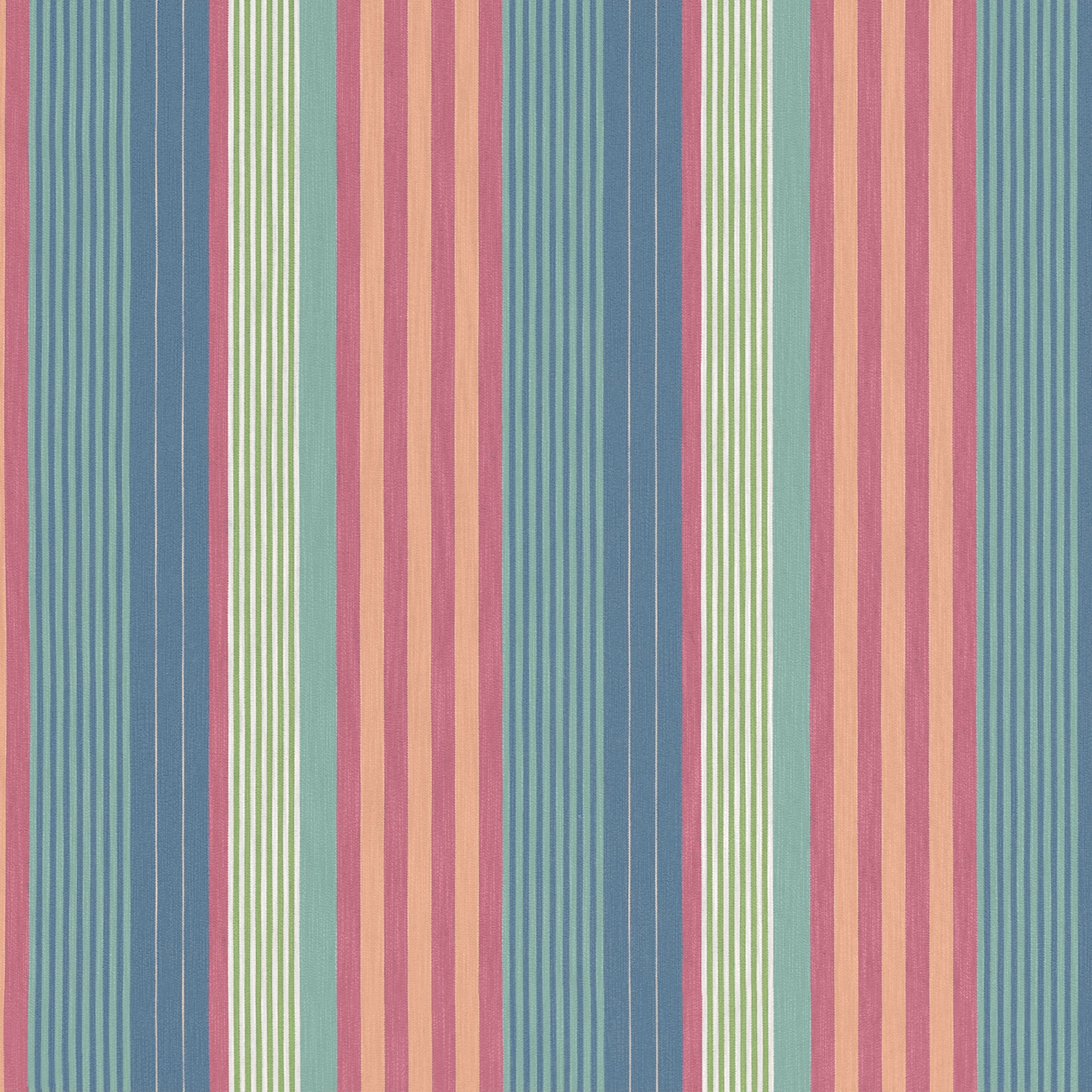 Esprit Stripe fabric in cornflower and peony color - pattern number W81700 - by Thibaut in the Soleil collection
