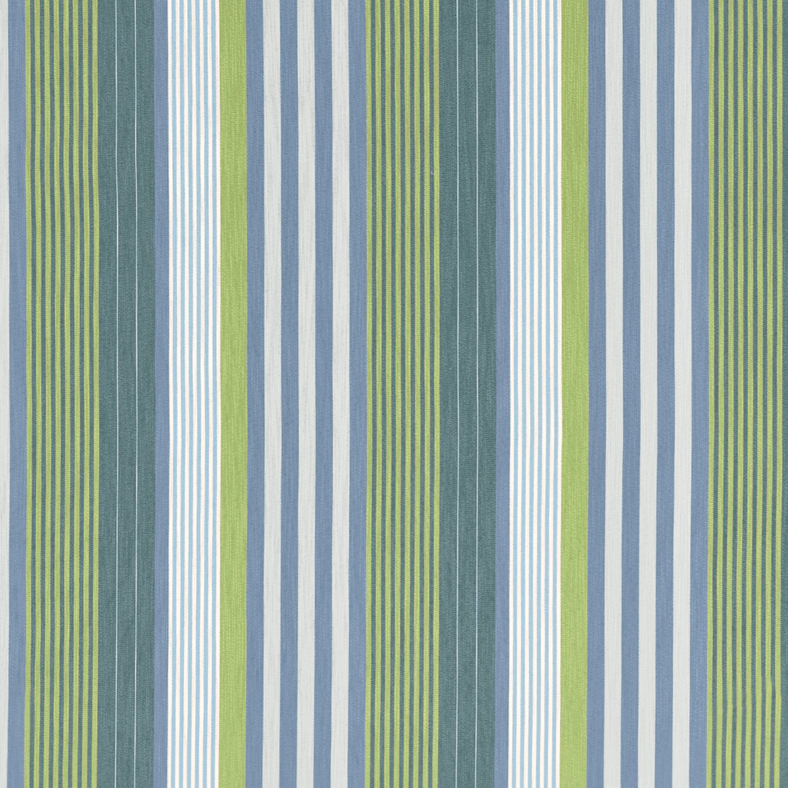 Esprit Stripe fabric in bermuda and kiwi color - pattern number W81703 - by Thibaut in the Soleil collection