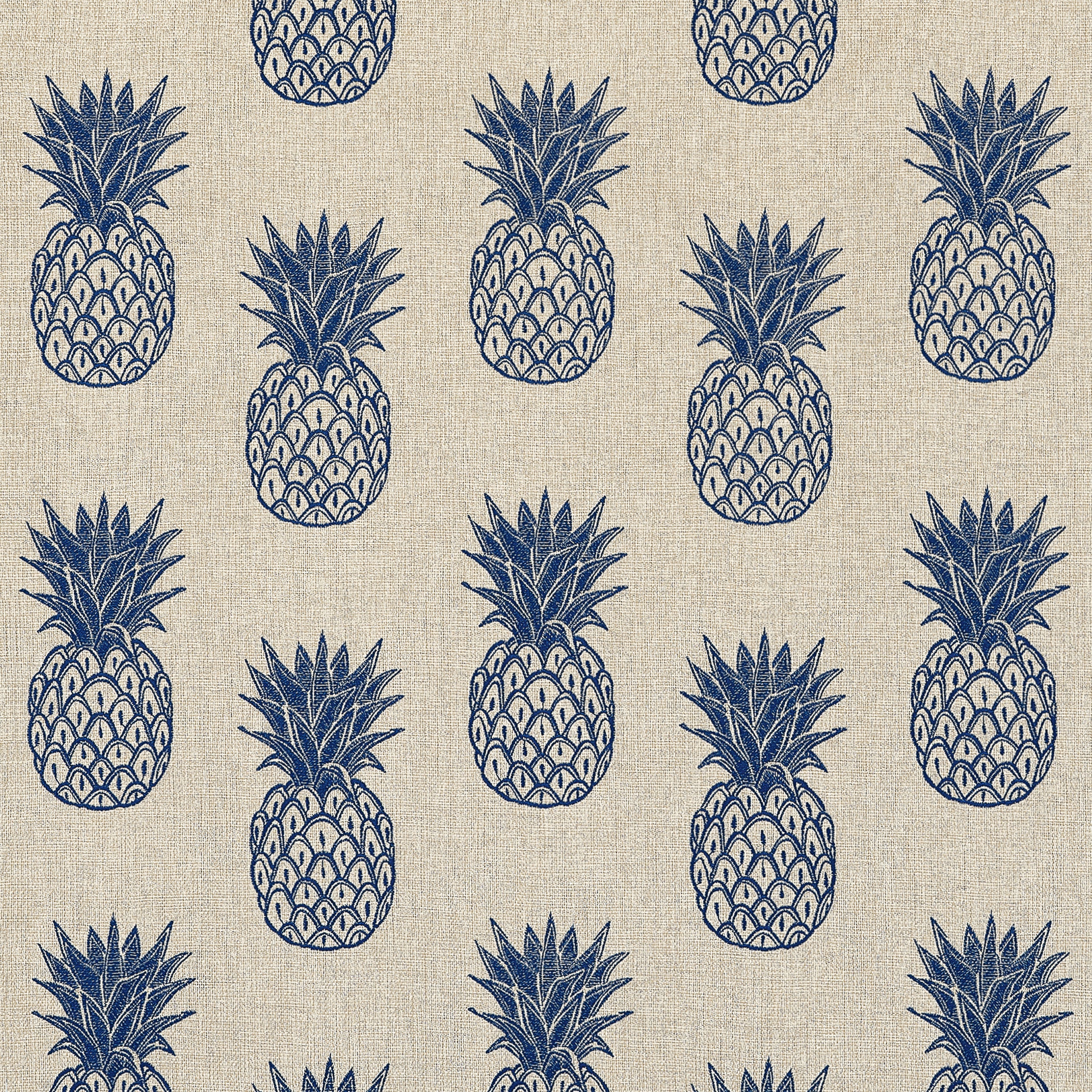 Pina Colada fabric in navy color - pattern number W81749 - by Thibaut in the Soleil collection