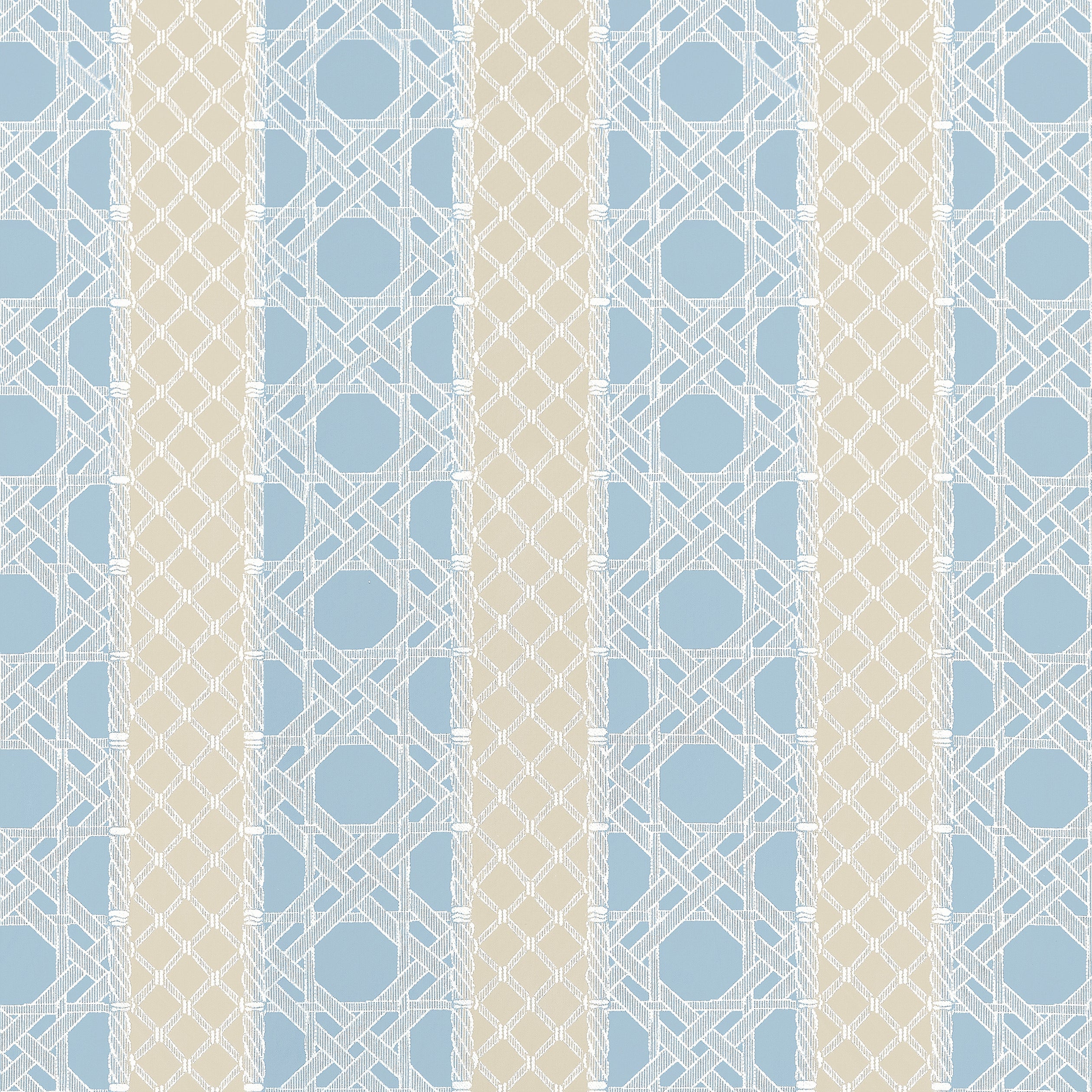 Trelliage fabric in mineral and sand color - pattern number W81772 - by Thibaut in the Soleil collection