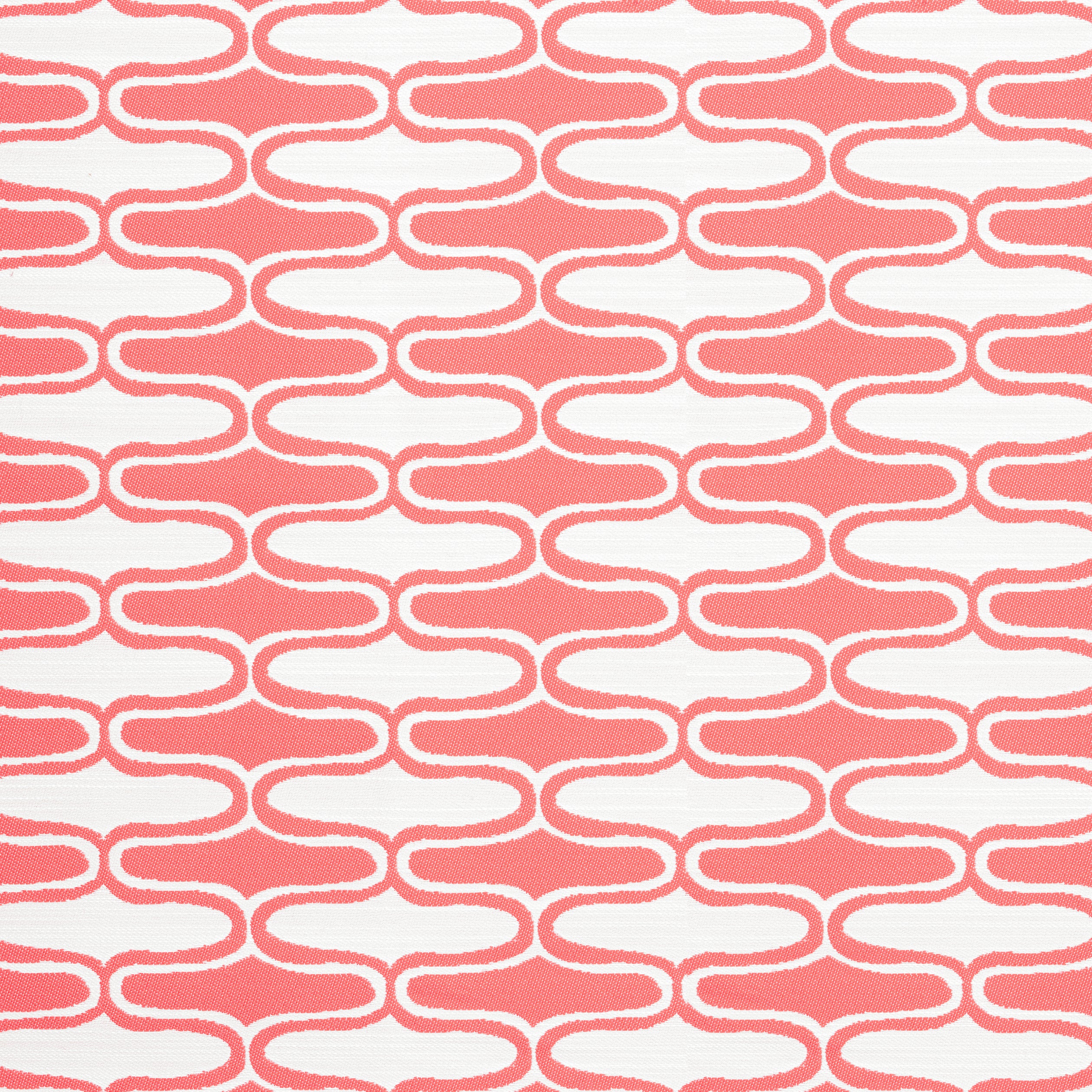 Saraband fabric in coral color - pattern number W8532 - by Thibaut in the Villa collection