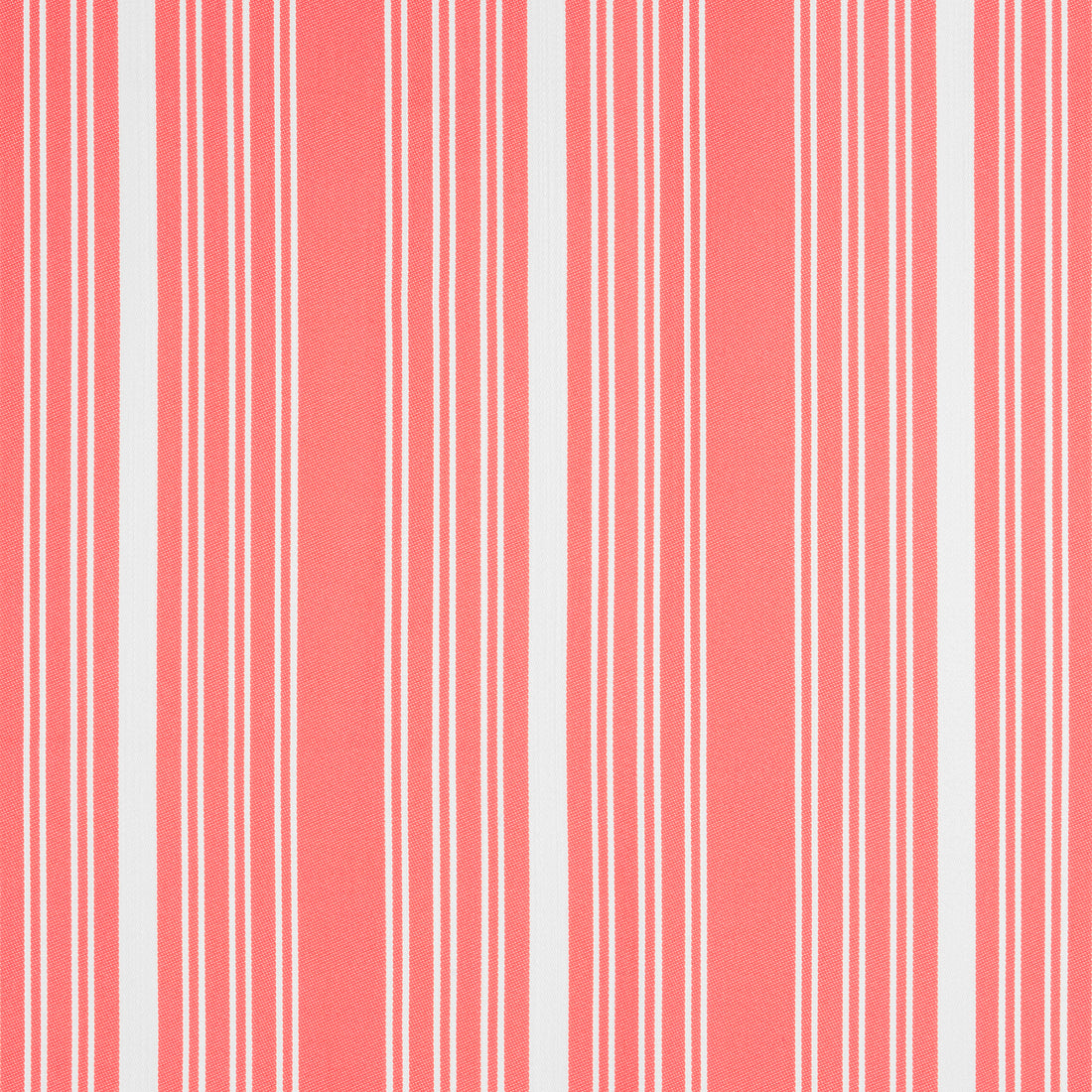 Kaia Stripe fabric in coral color - pattern number W8542 - by Thibaut in the Villa collection