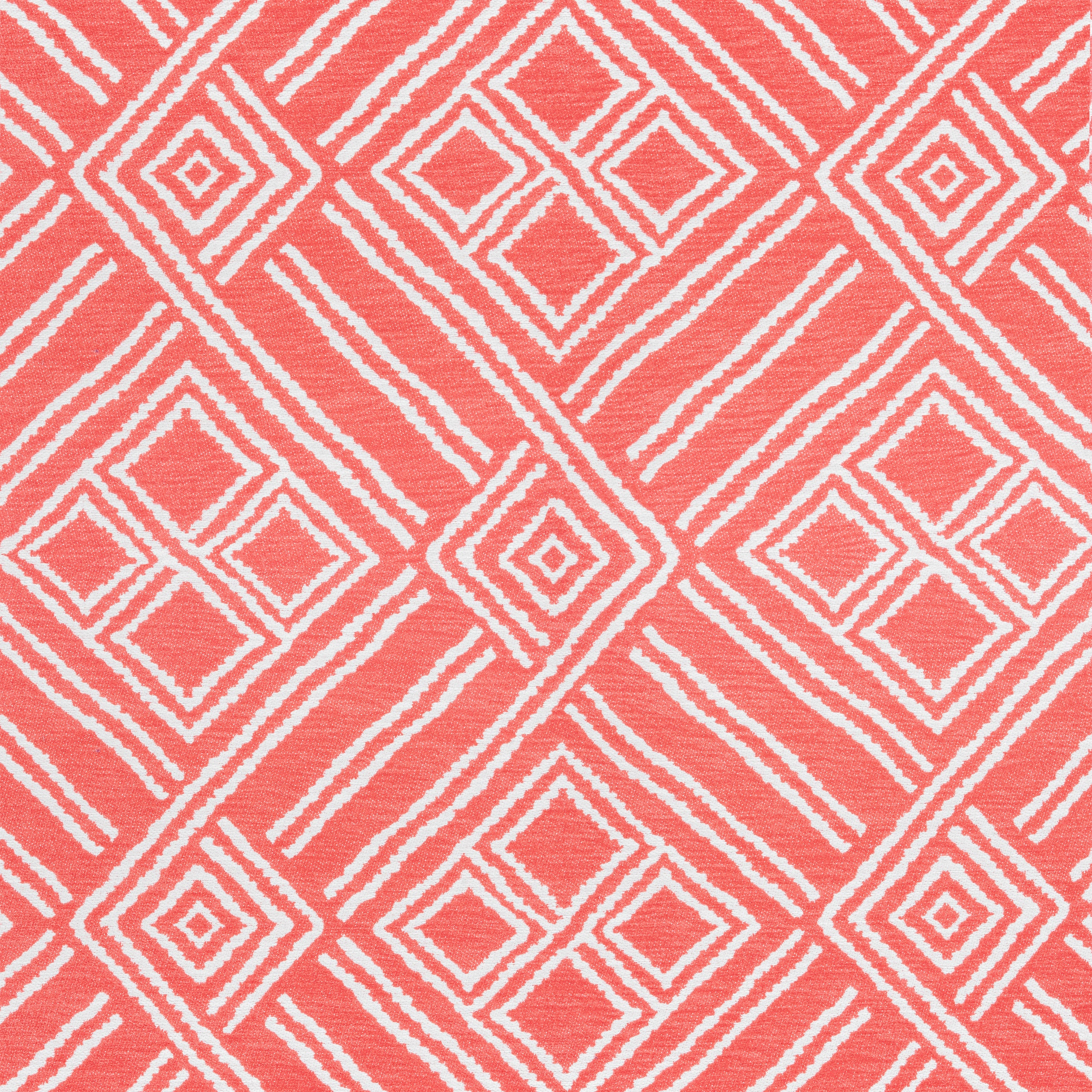 Terraza fabric in coral color - pattern number W8604 - by Thibaut in the Villa collection