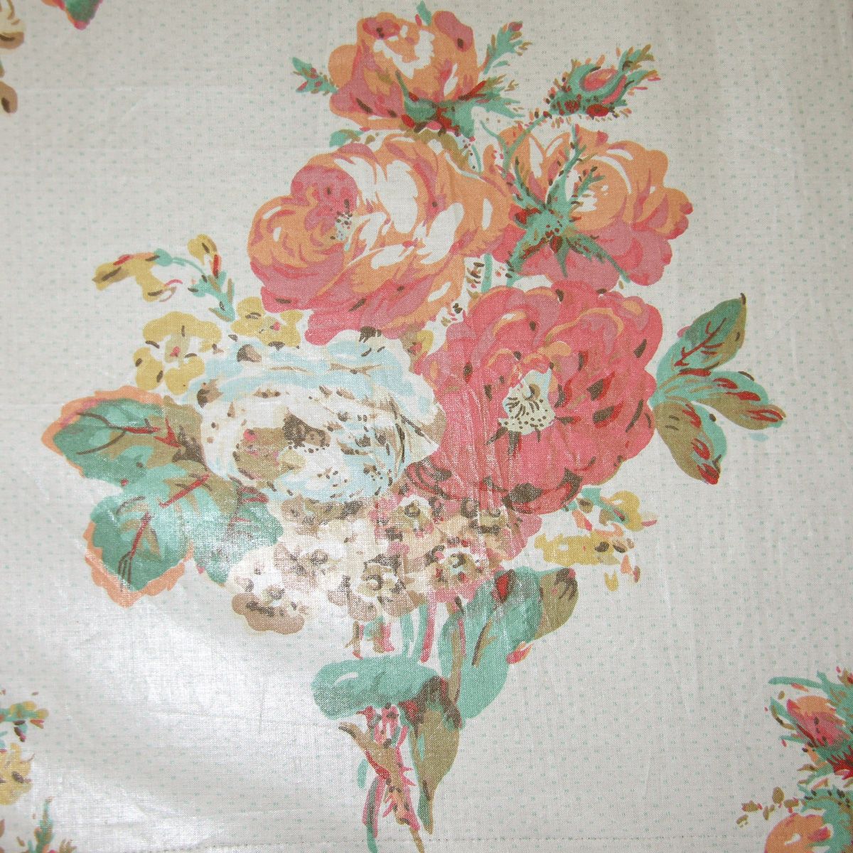 Rose Bouquet fabric in peach/yellow color - pattern number WF 00021686 - by Scalamandre in the Old World Weavers collection